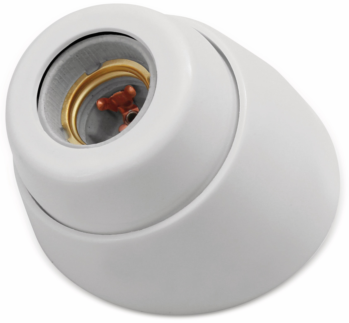 Keramik Wandfassung E 27, im Kunststoffgehäuse, weiß, schräg online