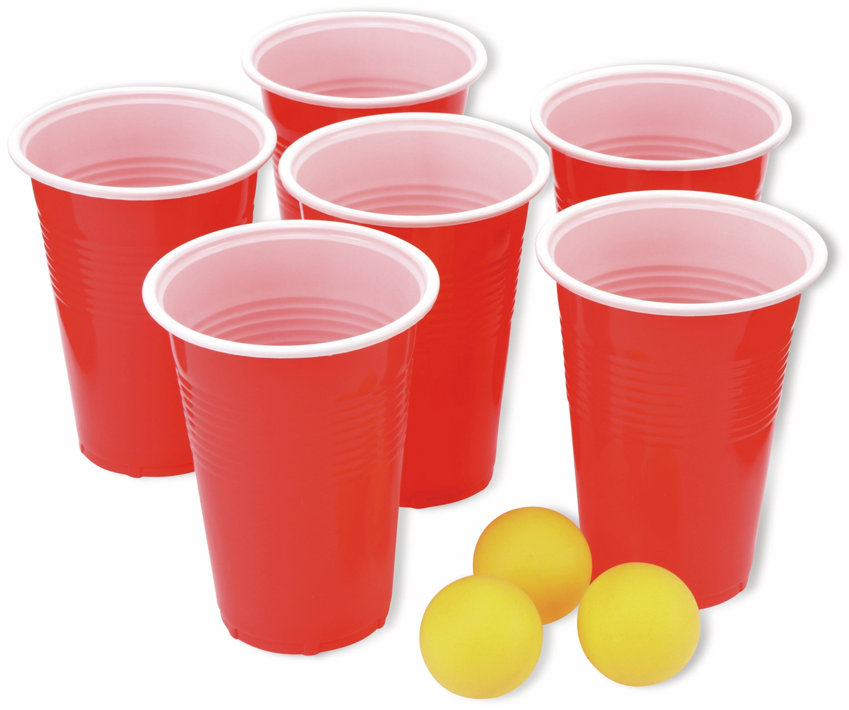 Bier Pong Spiel, 6 Becher, 3 Bälle online kaufen Pollin.de