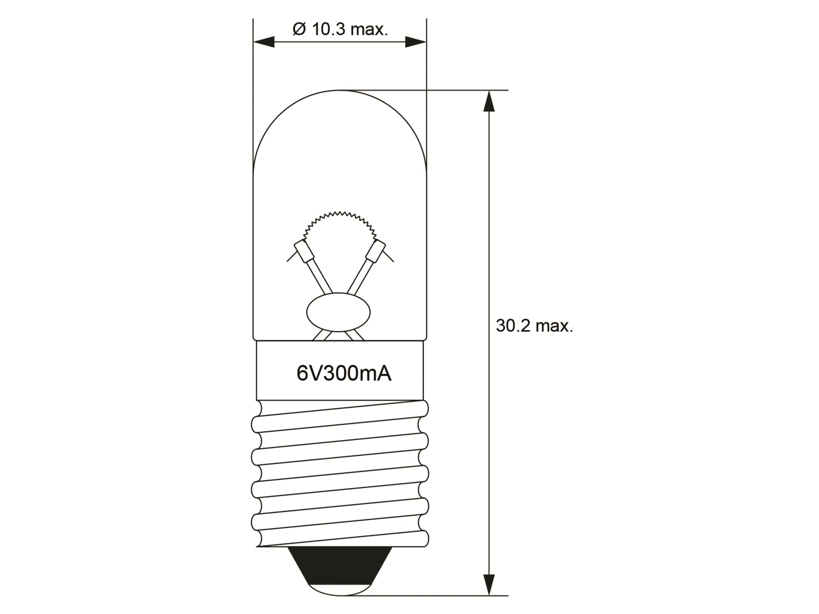 Goobay 9310 Röhrenlampe – 1,9 W, E10 Sockel, 6 V DC – Perfekt Für Kleinere Beleuchtungsprojekte