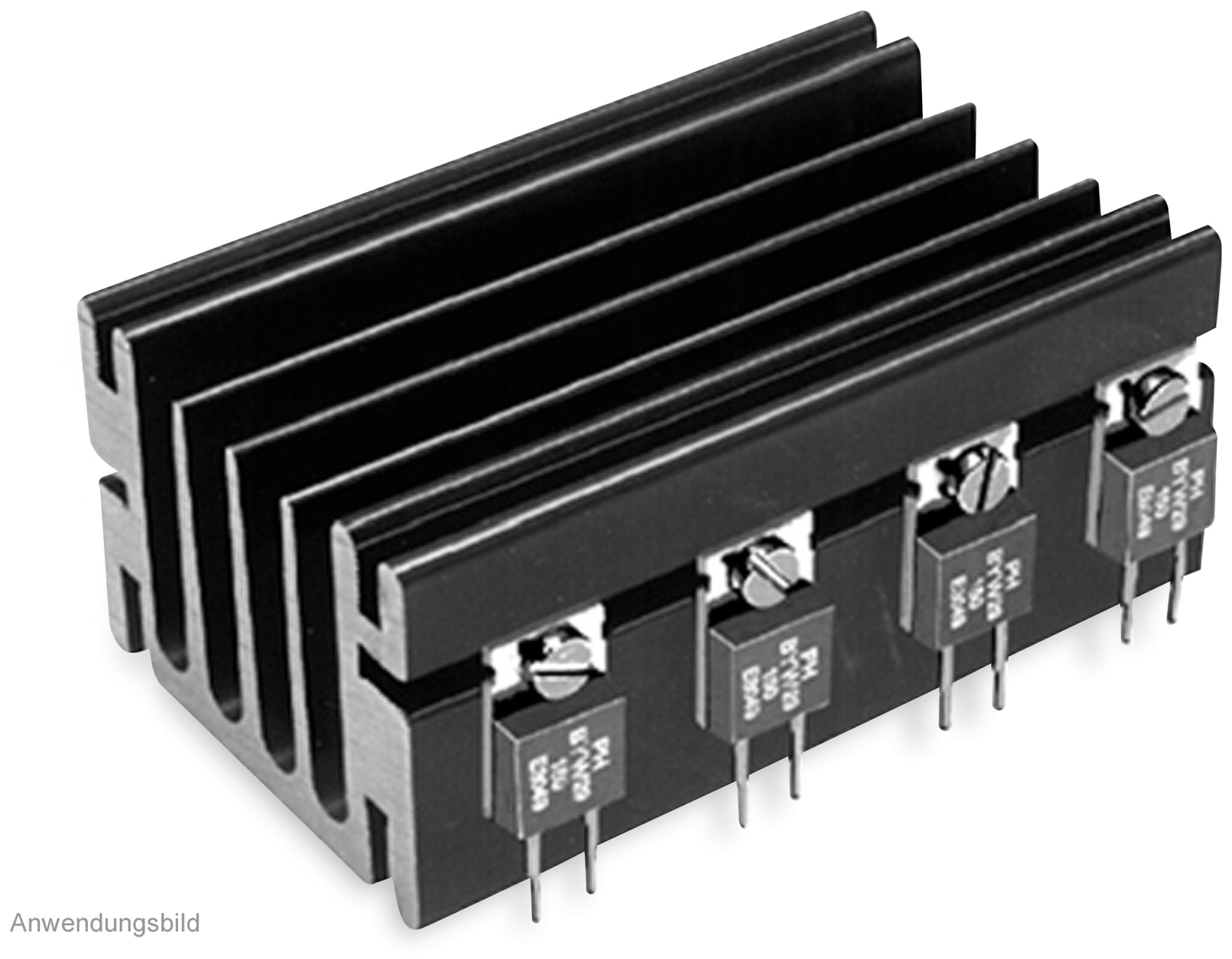 Aluminium-Kühlkörper Für SSR – 3 Stück, Schwarz, Für Einphasige Solid-State-Relais 10A-40A