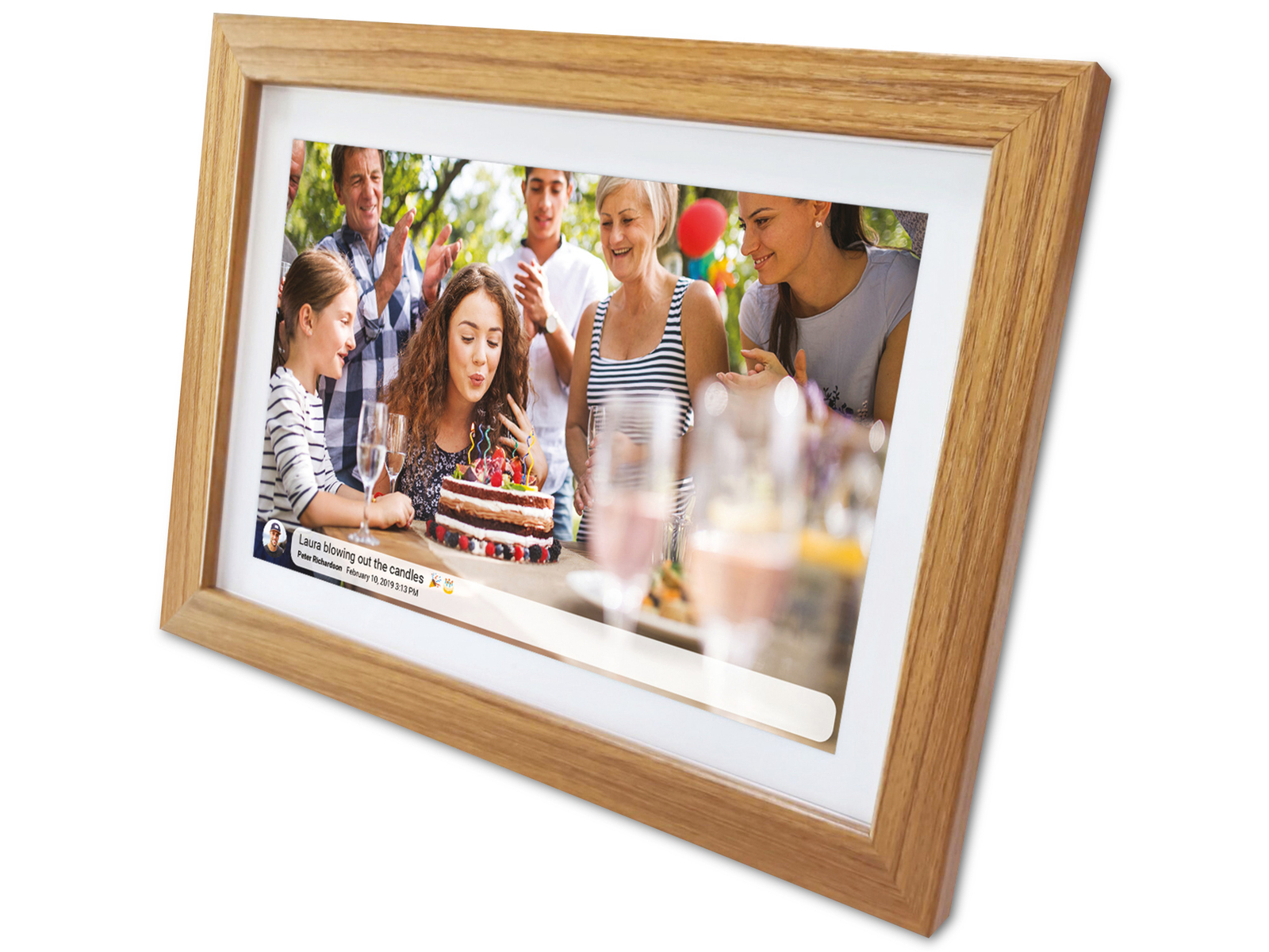 Denver PFF-1070B Cadre Photo Numérique 10.1 Pouces Écran Tactile WiFi Noir - Partagez Vos Souvenirs Facilement En HD