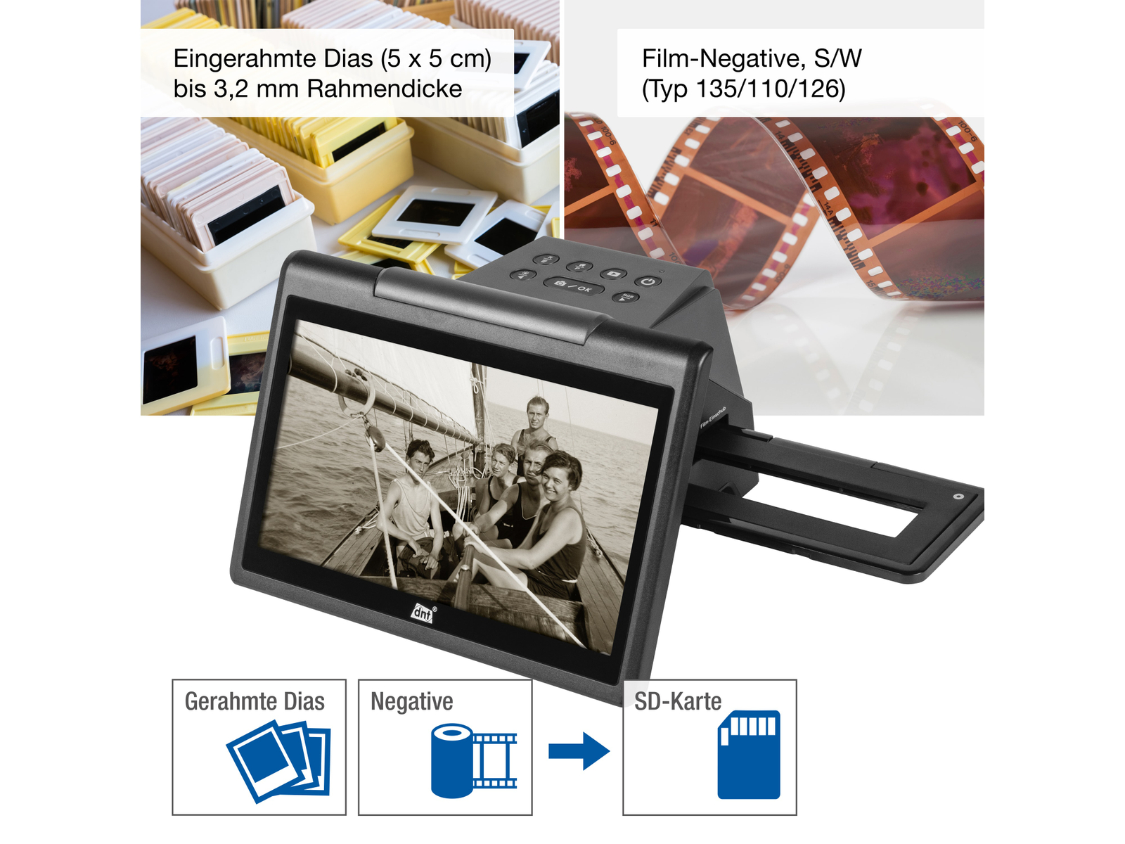 dnt 4-in-1 Kombi-Bildscanner SlideCopy PRO dnt 4-in-1 Kombi-Bildscanner SlideCopy PRO