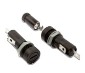 10x BLX-A Sicherungshalter 5x20 Mm – Schwarz, Glasrohrsockel, Für Leiterplattenmontage, 1,5A, IEG-Norm