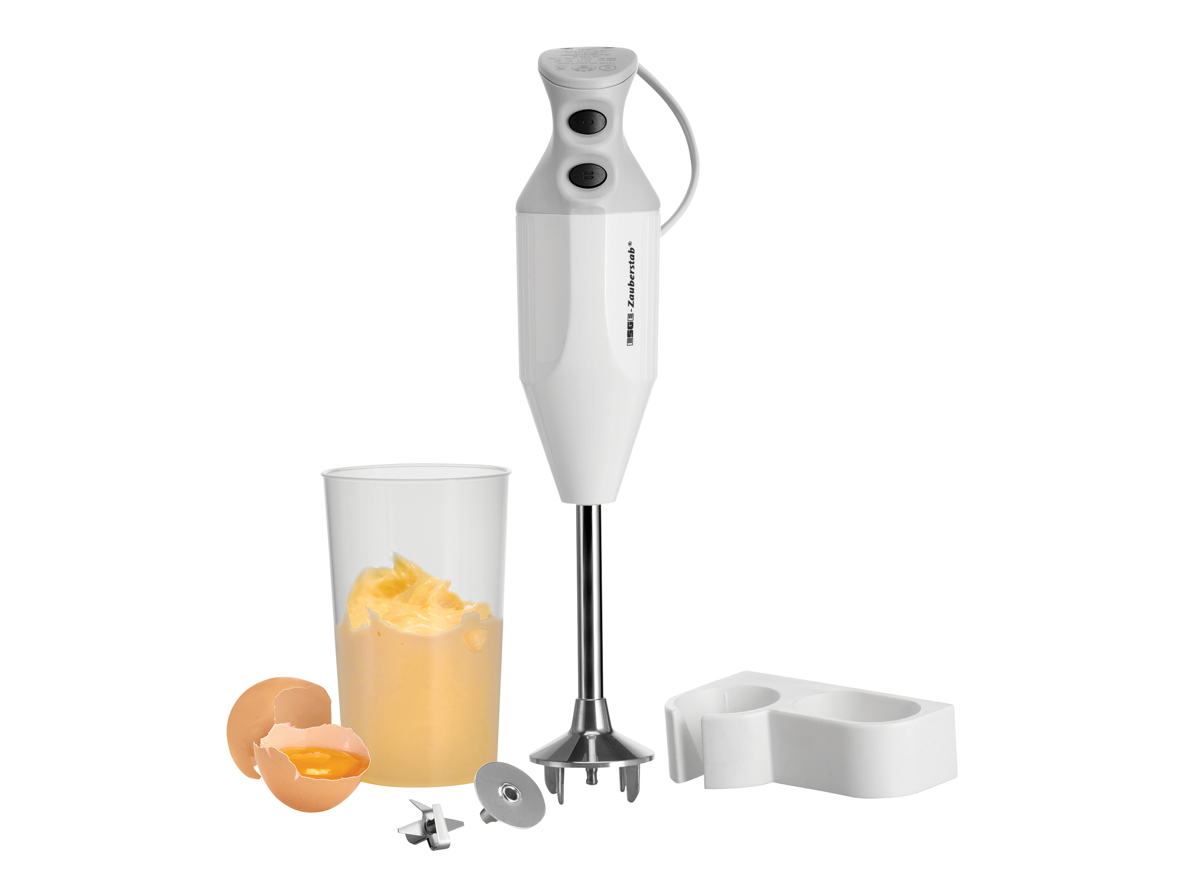 ESGE ZAUBERSTAB Stabmixer M 122 S, 140 W, mit Mixbecher 0,5 L, weiß