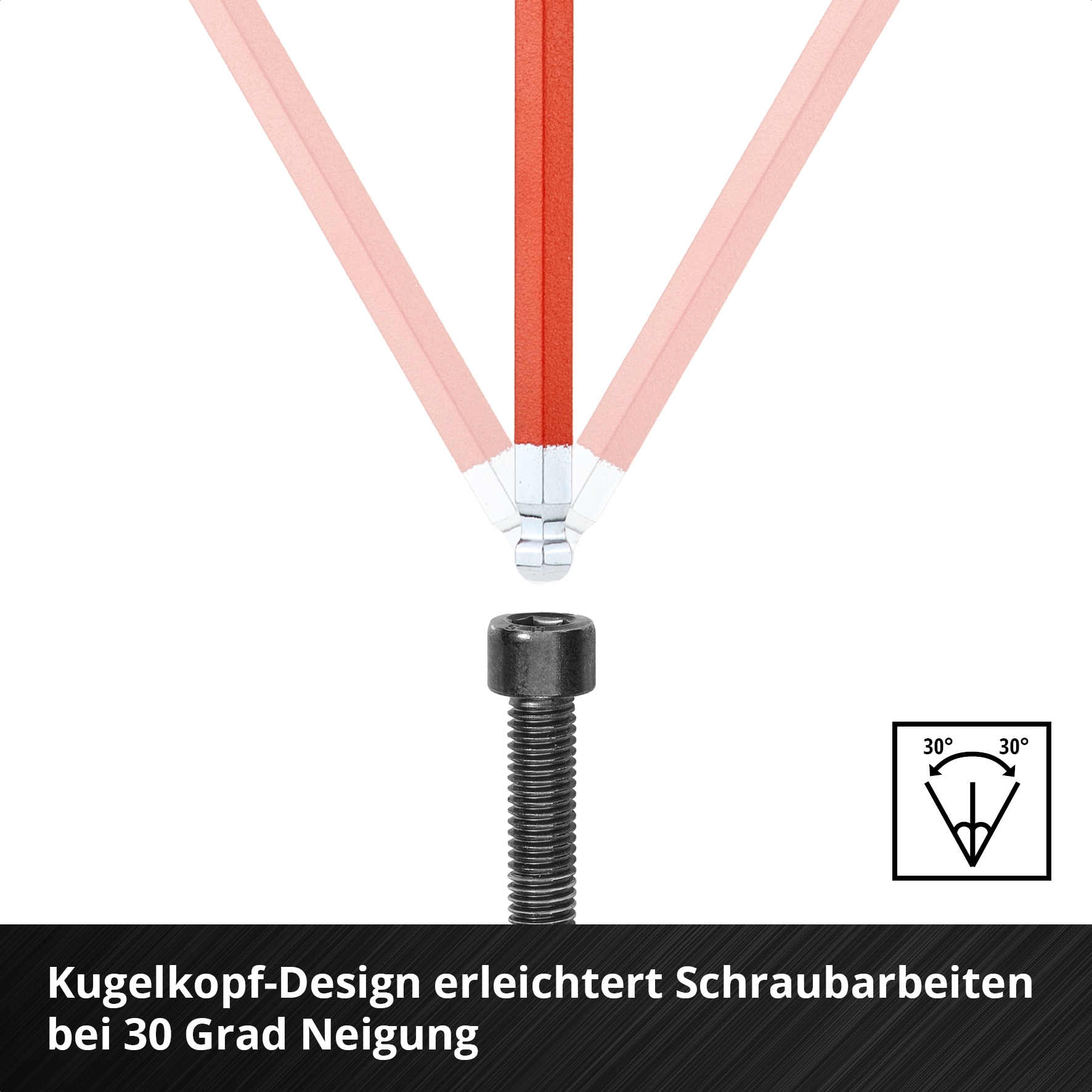 EINHELL Innensechskantschlüssel-Satz, 340558, 9-teilig