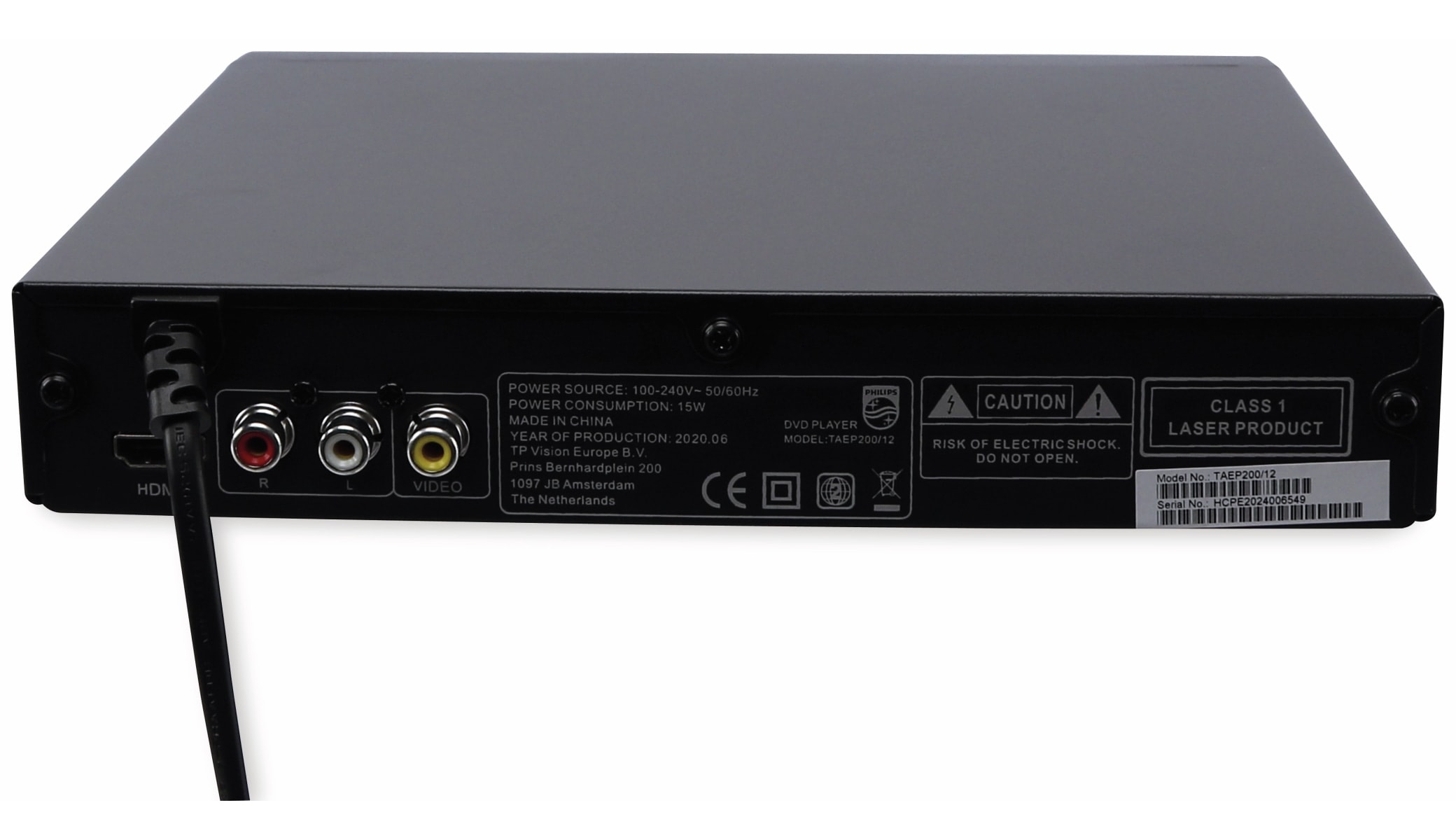 PHILIPS DVD-Player TAEP200/12 PL, schwarz, HDMI