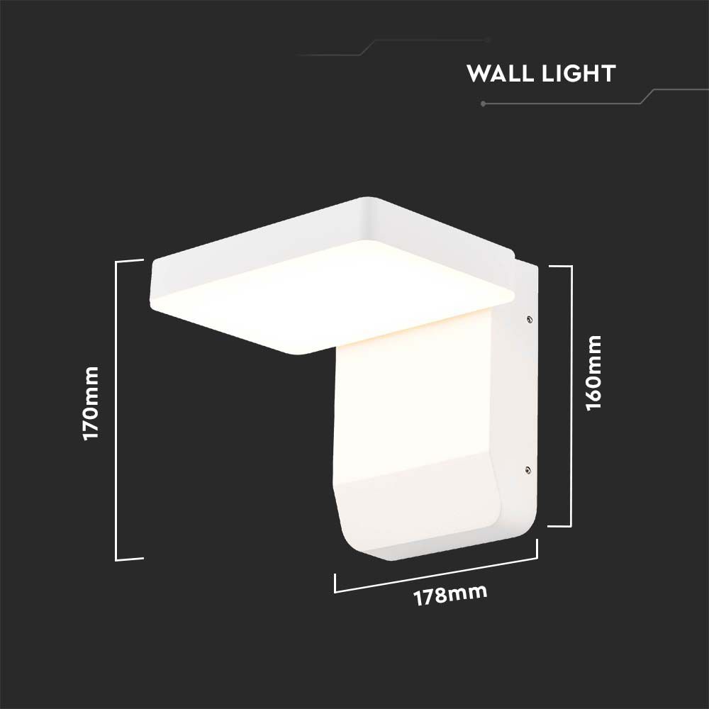 V-TAC LED-Wandleuchte VT-11020, EEK: E, 17 W, 2520 lm, 3000 K, weiß