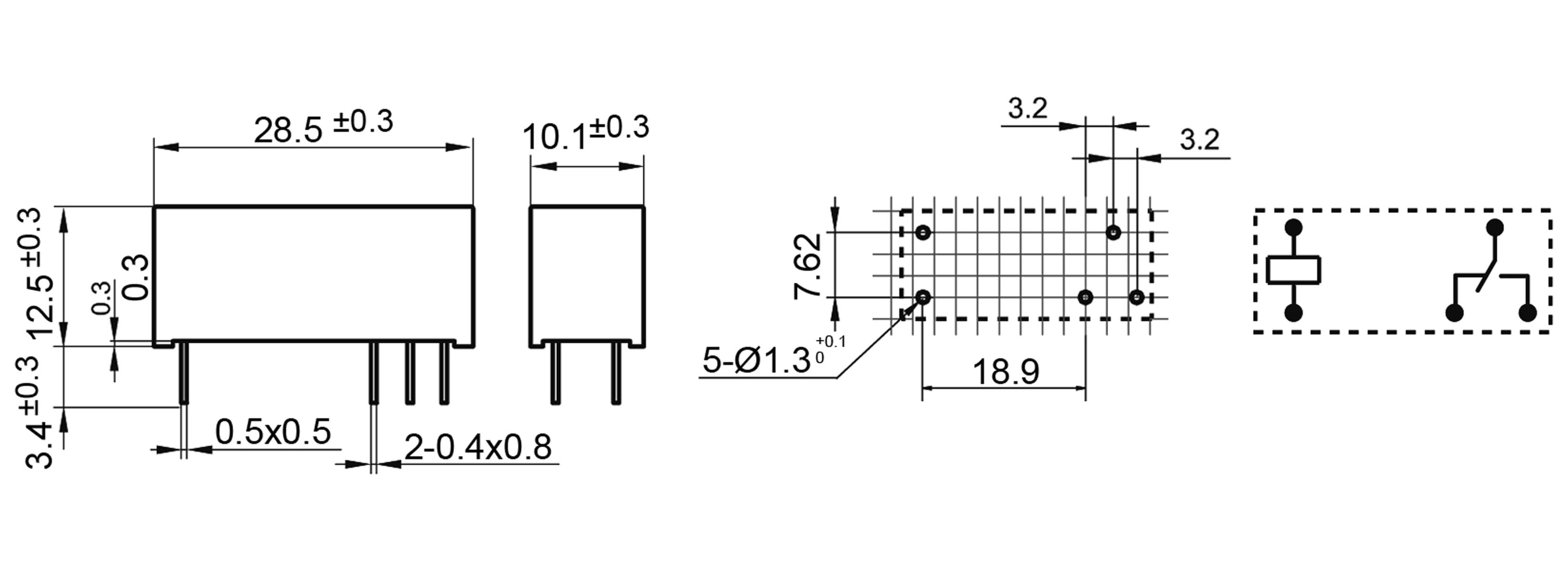 HONGFA Printrelais HF118F/024-1Z1
