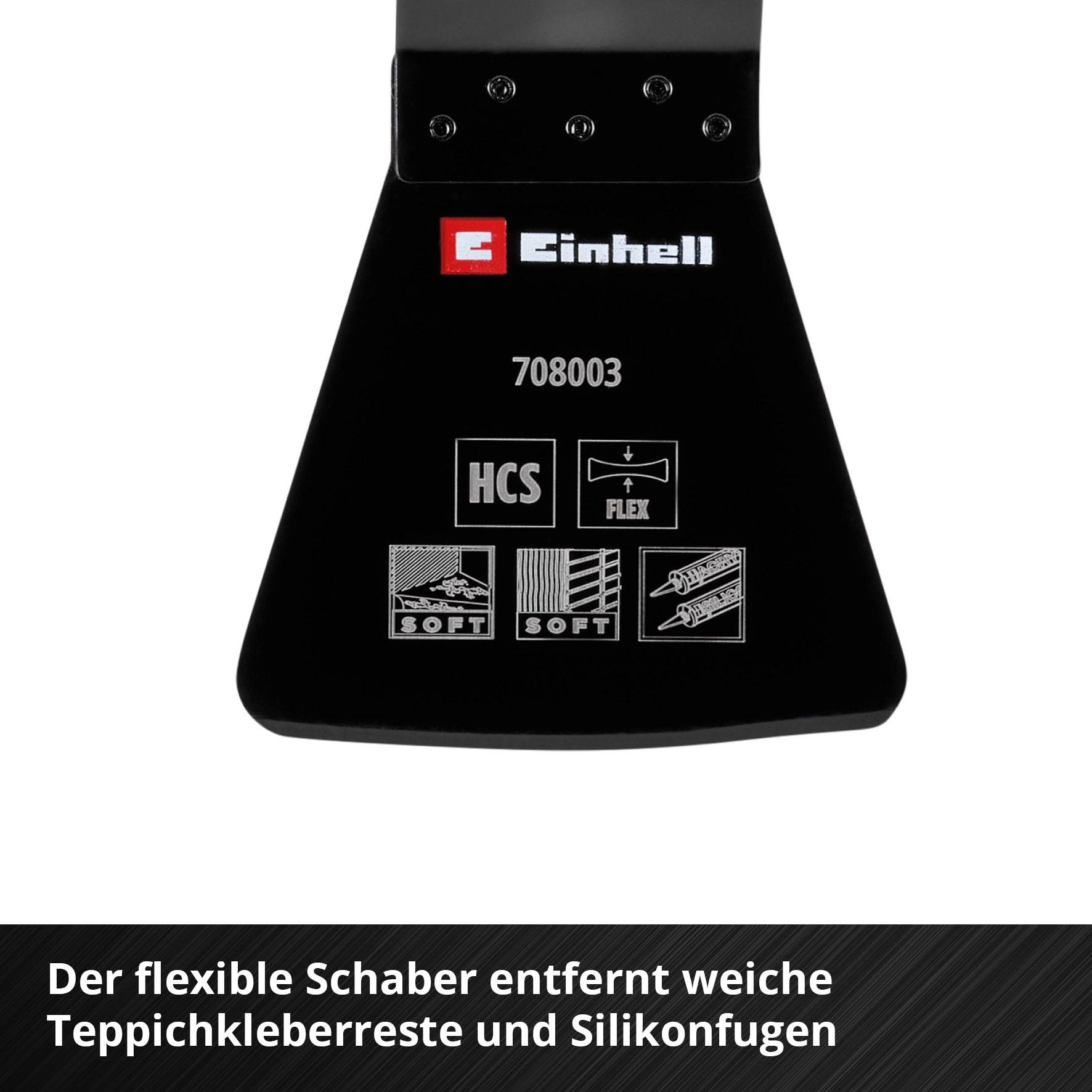 EINHELL Schaber, 708003, HCS, Flexibel, 52 mm