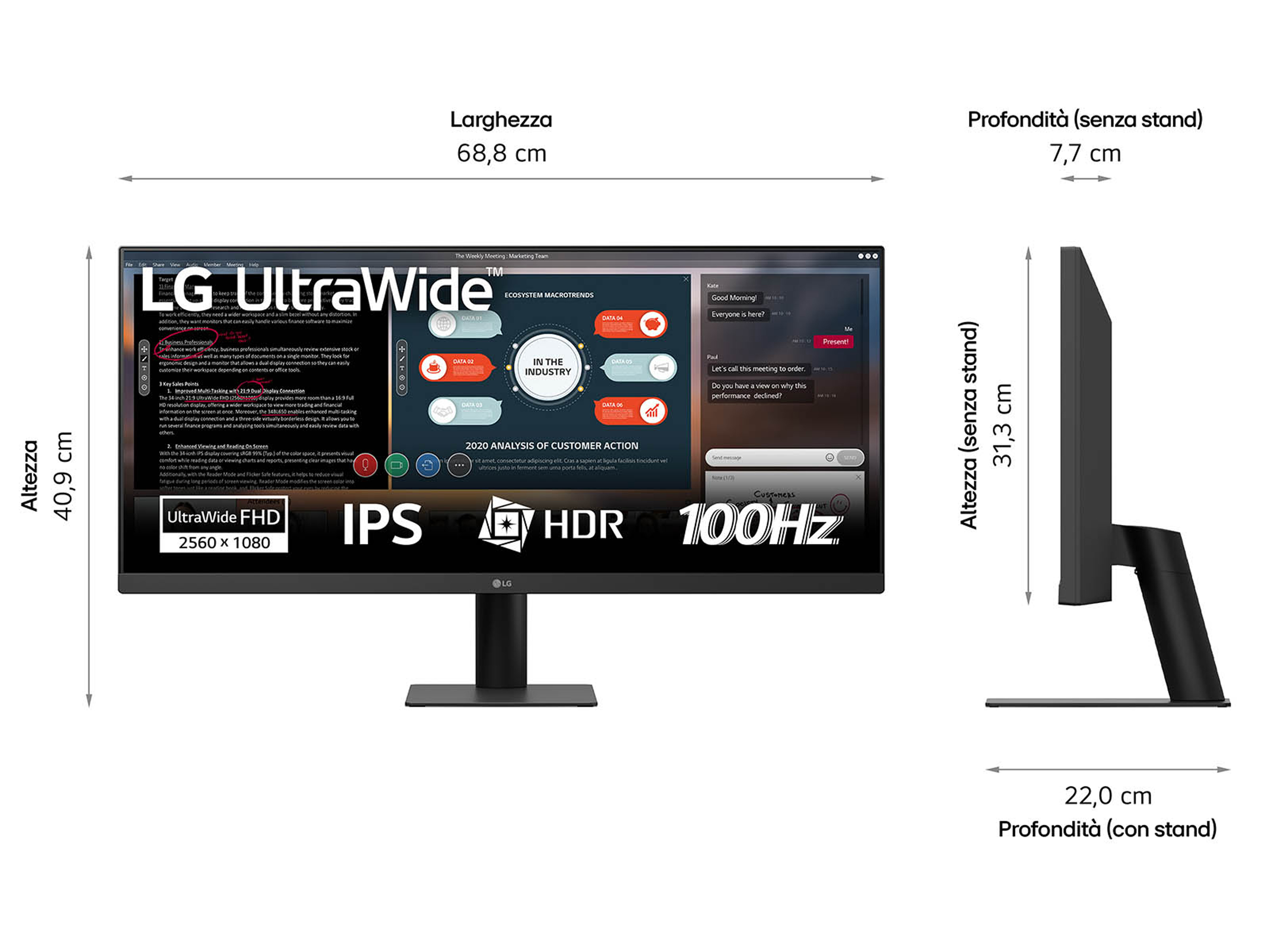 LG Monitor U511A-B, 73,7 cm (29"), WFHD LCD