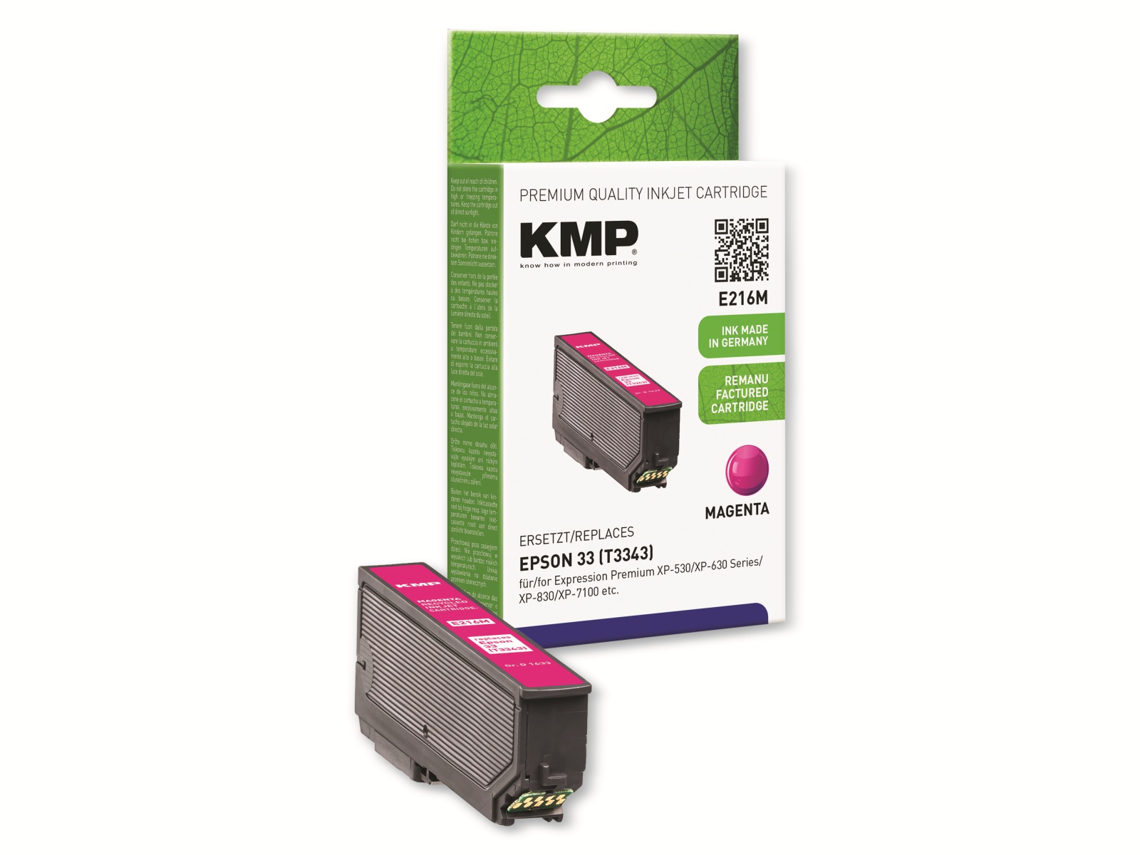 KMP Tintenpatrone E216M, magenta