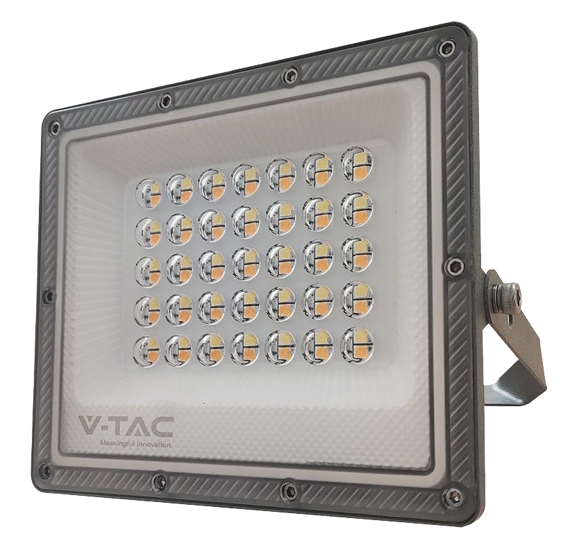 V-TAC LED-Fluter, VT-44030, EEK: F, 30 W, 2350lm, IP65, CCT, gr V-TAC LED-Fluter, VT-44030, EEK: F, 30 W, 2350lm, IP65, CCT, gr