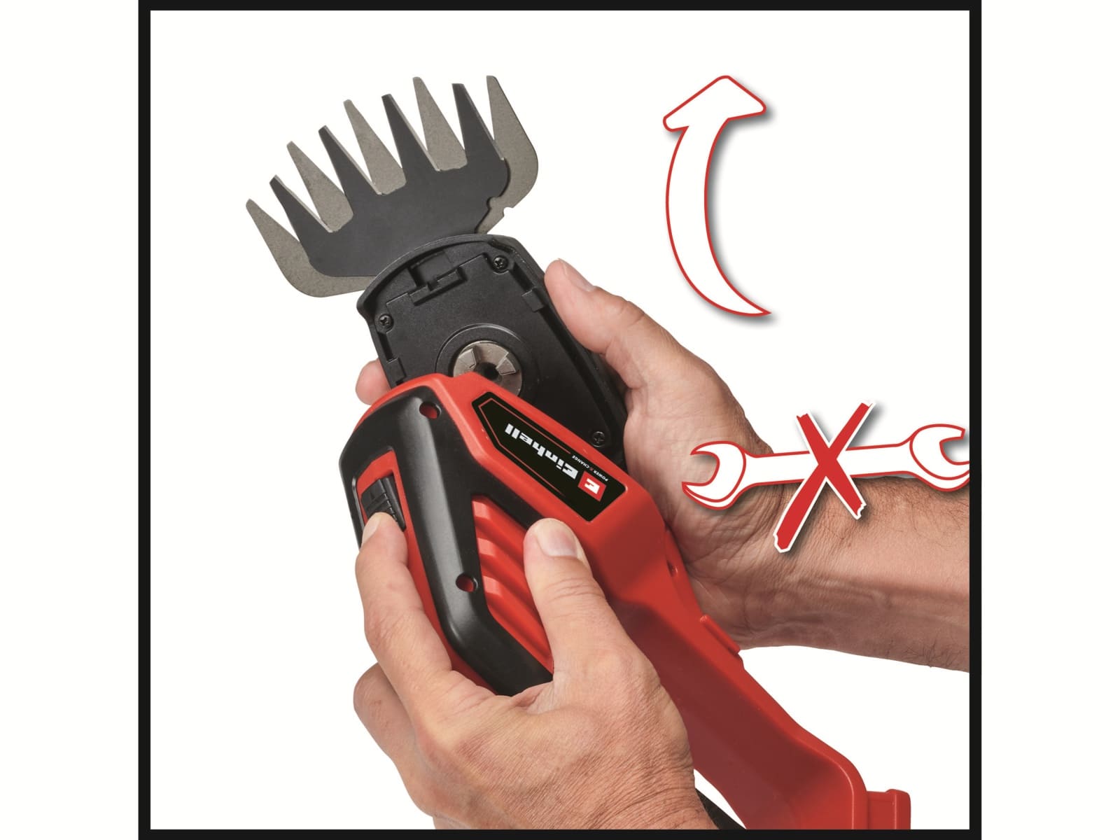 EINHELL Akku-Gras- und Strauchschere GE-CG 18/100 Li + Starterset