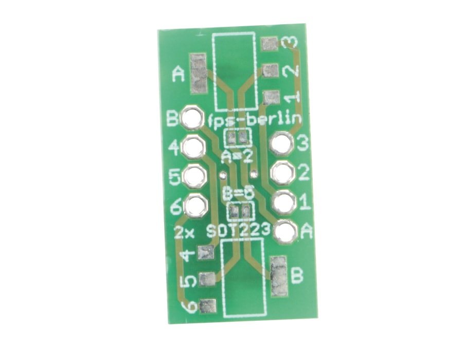 IC-Adapterplatine, 2x SOT223 - 2x SOT89 IC-Adapterplatine, 2x SOT223 - 2x SOT89