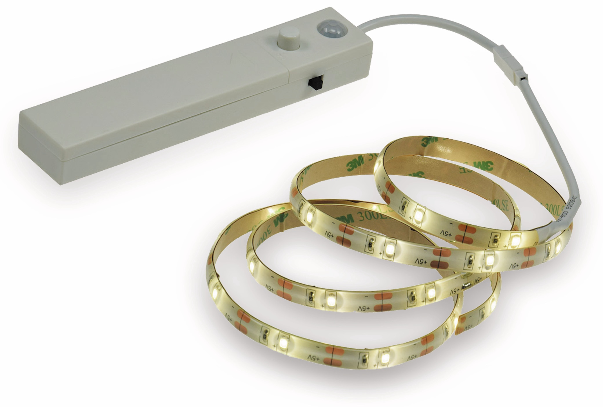 LED Strip mit Bewegungsmelder, 4000K, Batteriebetrieb, 100 cm