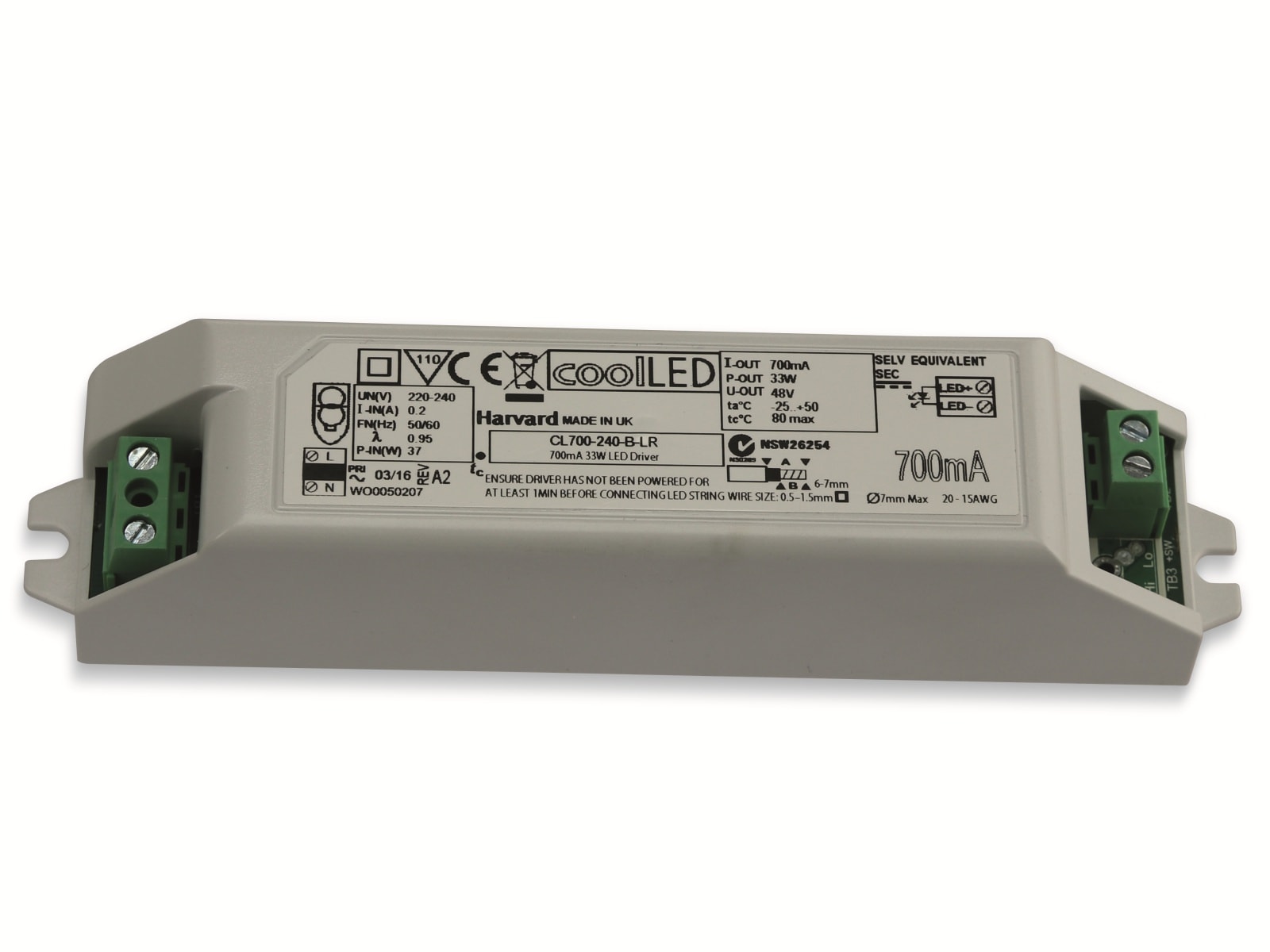 Schaltnetzteil, Harvard, coolLED, 700 mA Schaltnetzteil, Harvard, coolLED, 700 mA