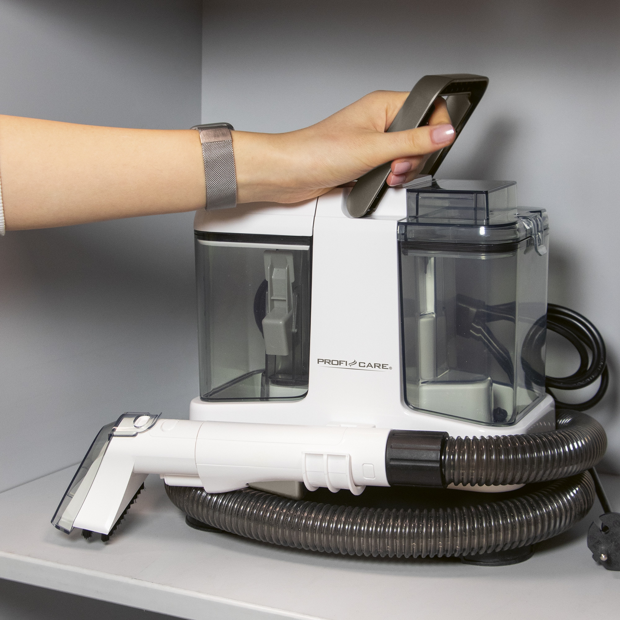 PROFICARE Polster- und Teppichreiniger PC-PTR3153, Dual Tank System, inkl. Zubehör