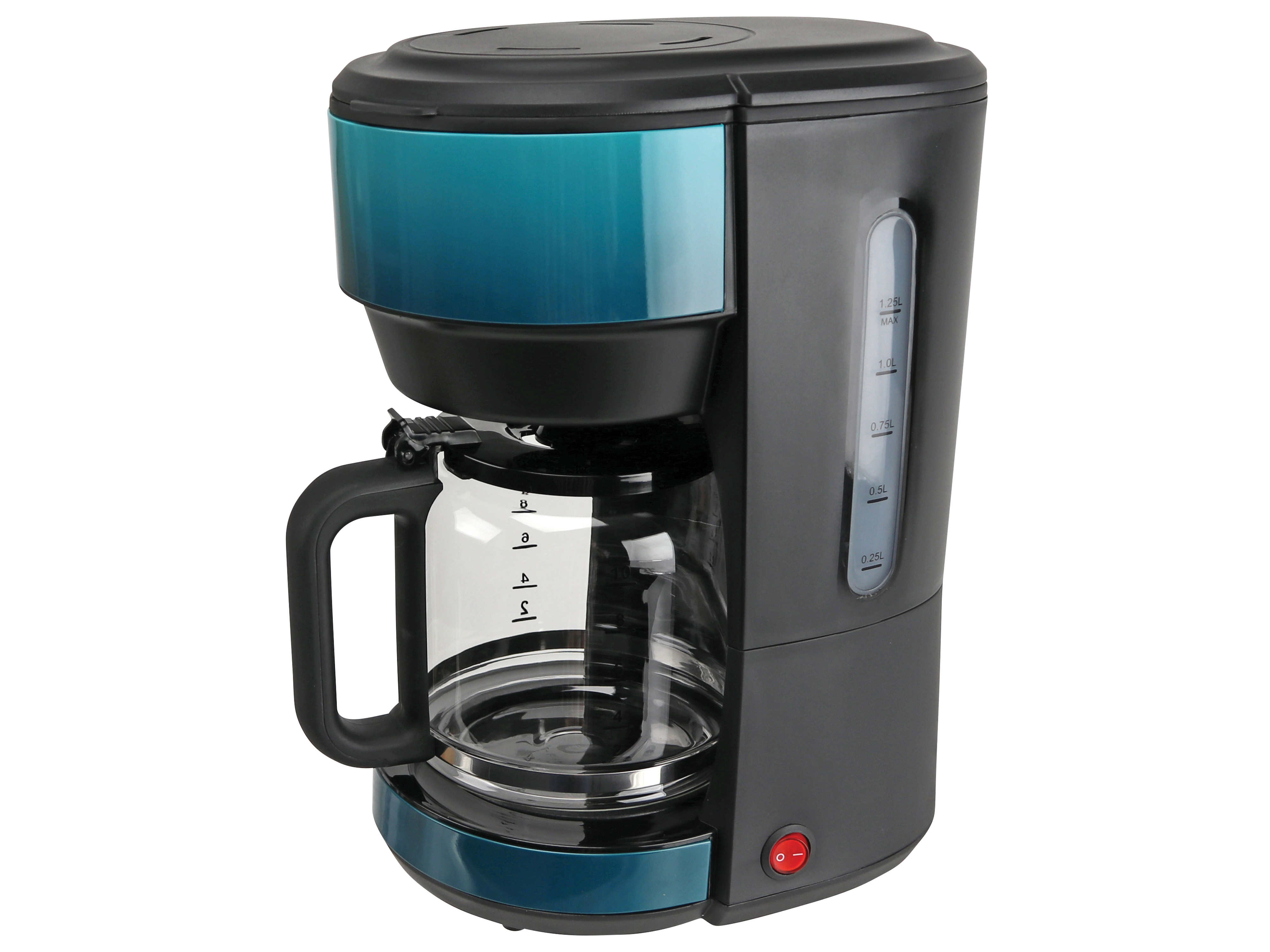 Kaffeemaschiene, Ombré, 1000 W, schwarz/blau