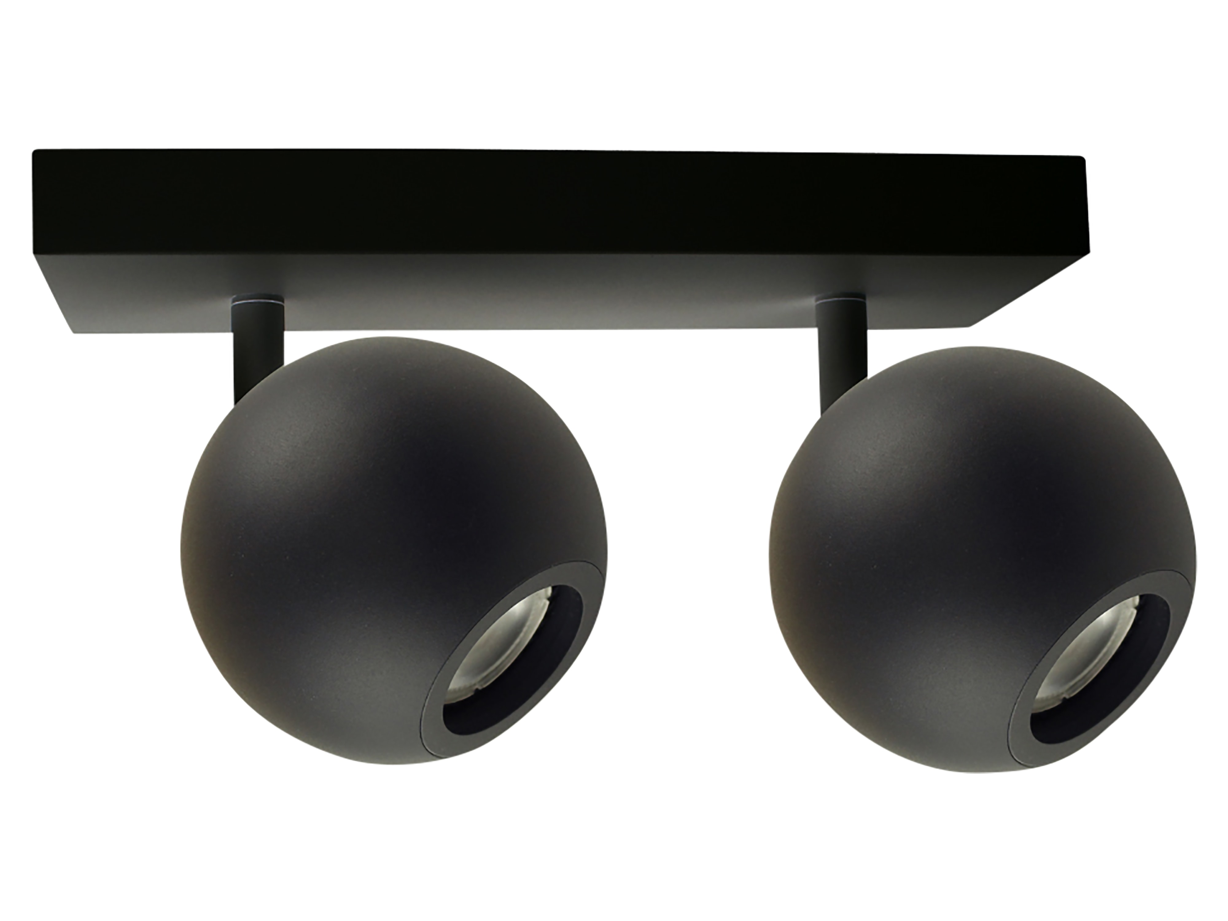 ENOVALITE Deckenleuchte GLOBE, GU10-Fassung, IP20, Ø10cm, 2 flammig, schwarz ENOVALITE Deckenleuchte GLOBE, GU10-Fassung, IP20, Ø10cm, 2 flammig, schwarz