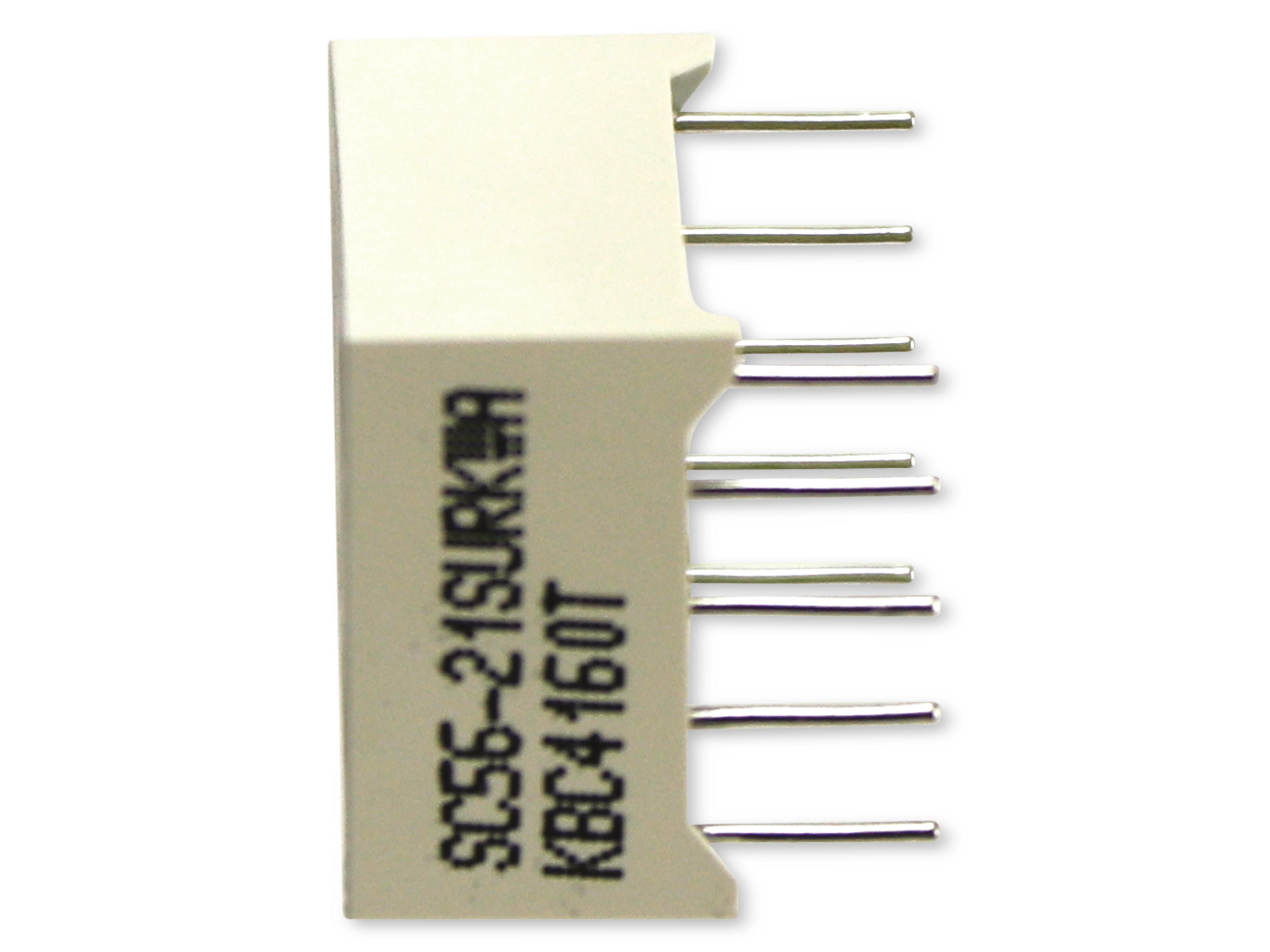 KINGBRIGHT 7-Segment, SC56-21SURKWA, Rot, 97 mcd, 630 nm, 19.05 x 12.7 x 8mm KINGBRIGHT 7-Segment, SC56-21SURKWA, Rot, 97 mcd, 630 nm, 19.05 x 12.7 x 8mm