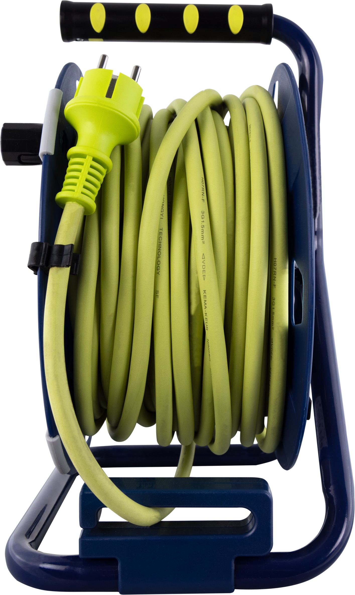 REV Kabeltrommel H07RN, Kunststoff, schwarz/gelb, IP44, 25 m