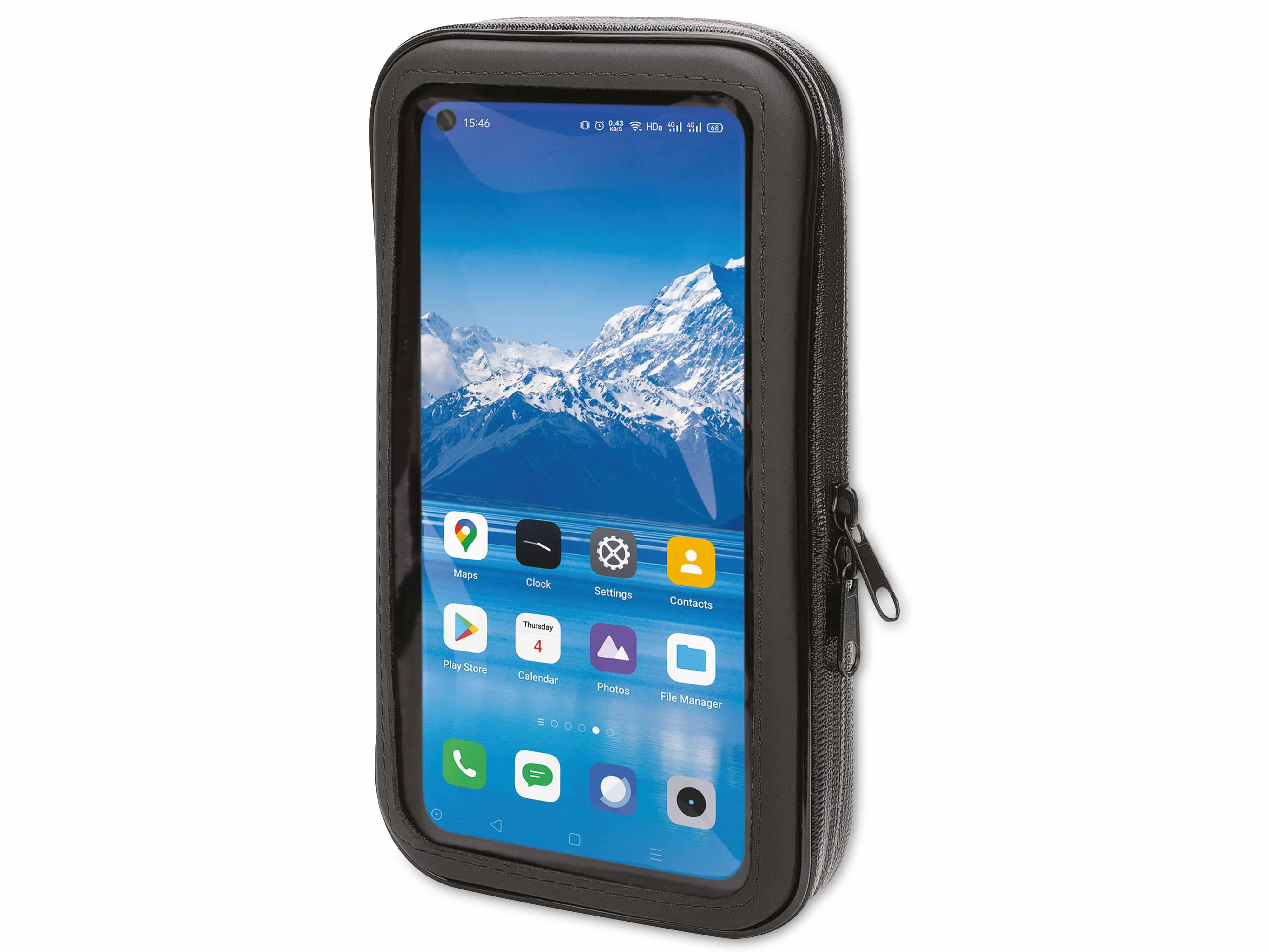 MANHATTAN Fahrrad-Smartphone-Halter, wasserdicht, schwarz MANHATTAN Fahrrad-Smartphone-Halter, wasserdicht, schwarz