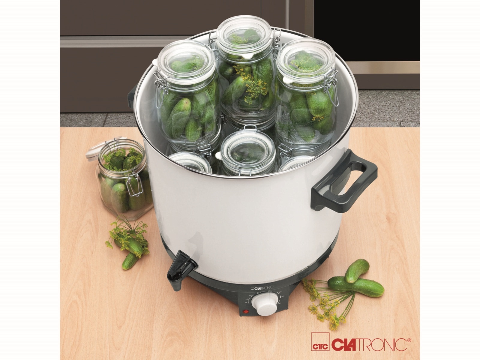 CLATRONIC Einkochautomat EKA 3338, 25 L, weiß/schwarz