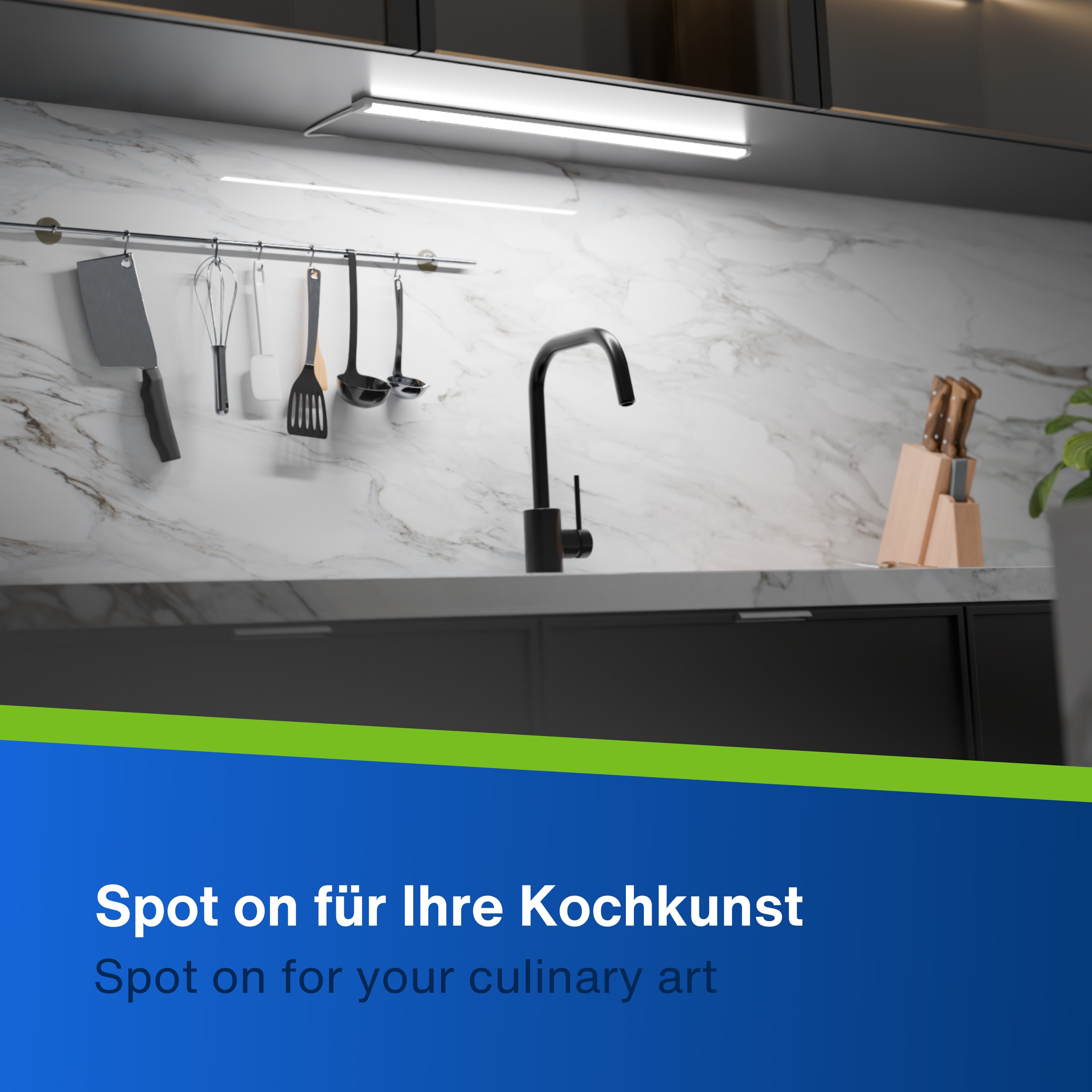 REV LED-Unterbauleuchte, 8W, 3000K, 680lm, warmweiß, IP20, 60 cm