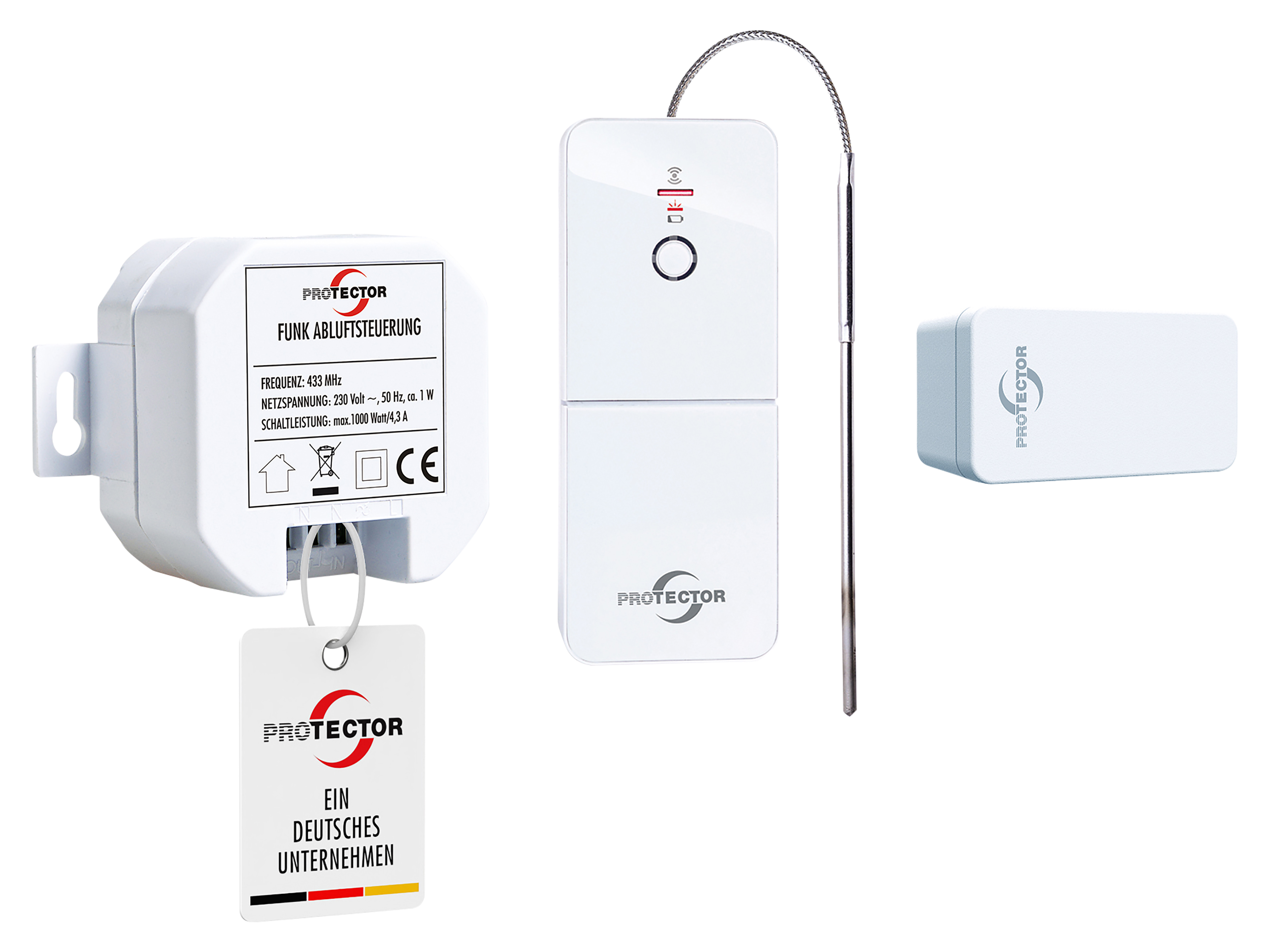 PROTECTOR Thermo-Funk-Abluftsteuerung ASK 6030, mit Kinetik Fenster-Sender, Einbauvariante
