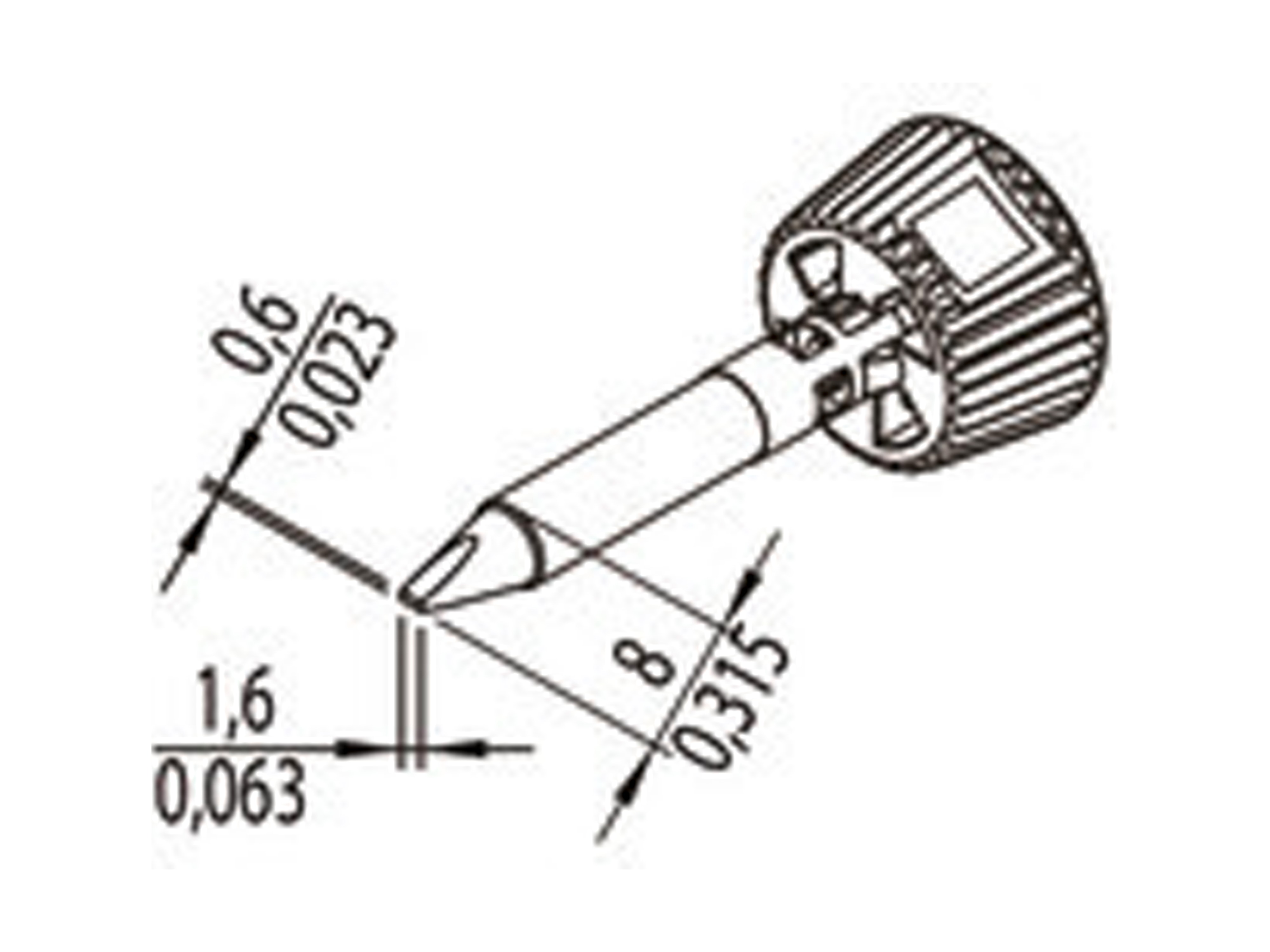 ERSA Lötspitze, 0142CDLF16/SB, meißelförmig, 1,6 mm ERSA Lötspitze, 0142CDLF16/SB, meißelförmig, 1,6 mm