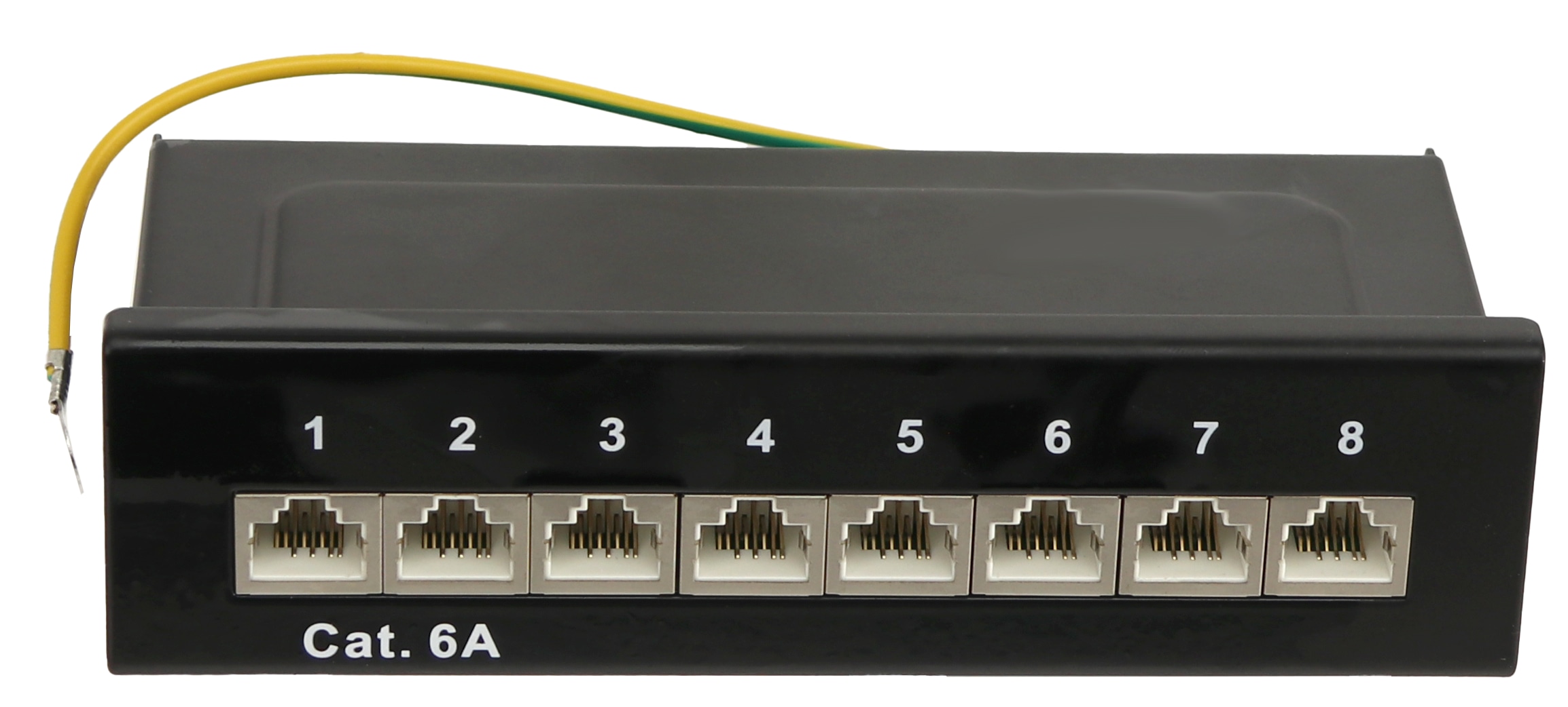 RED4POWER CAT.6a Patchpanel R4-N109S, 8-fach, schwarz