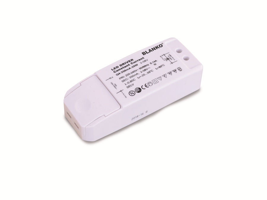 LED-Schaltnetzteil, 350 mA, 2...58 V-, 20 W LED-Schaltnetzteil, 350 mA, 2...58 V-, 20 W