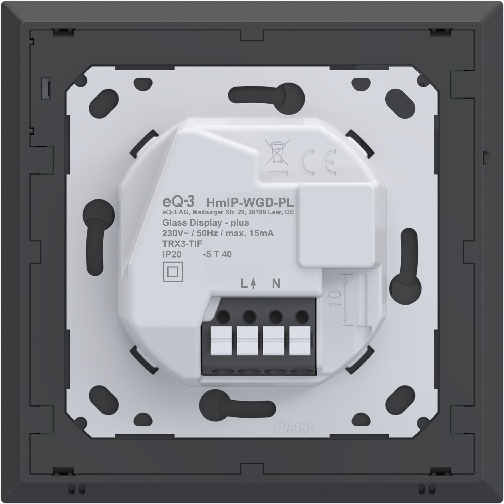 HOMEMATIC IP 161937A0, Glasdisplay plus
