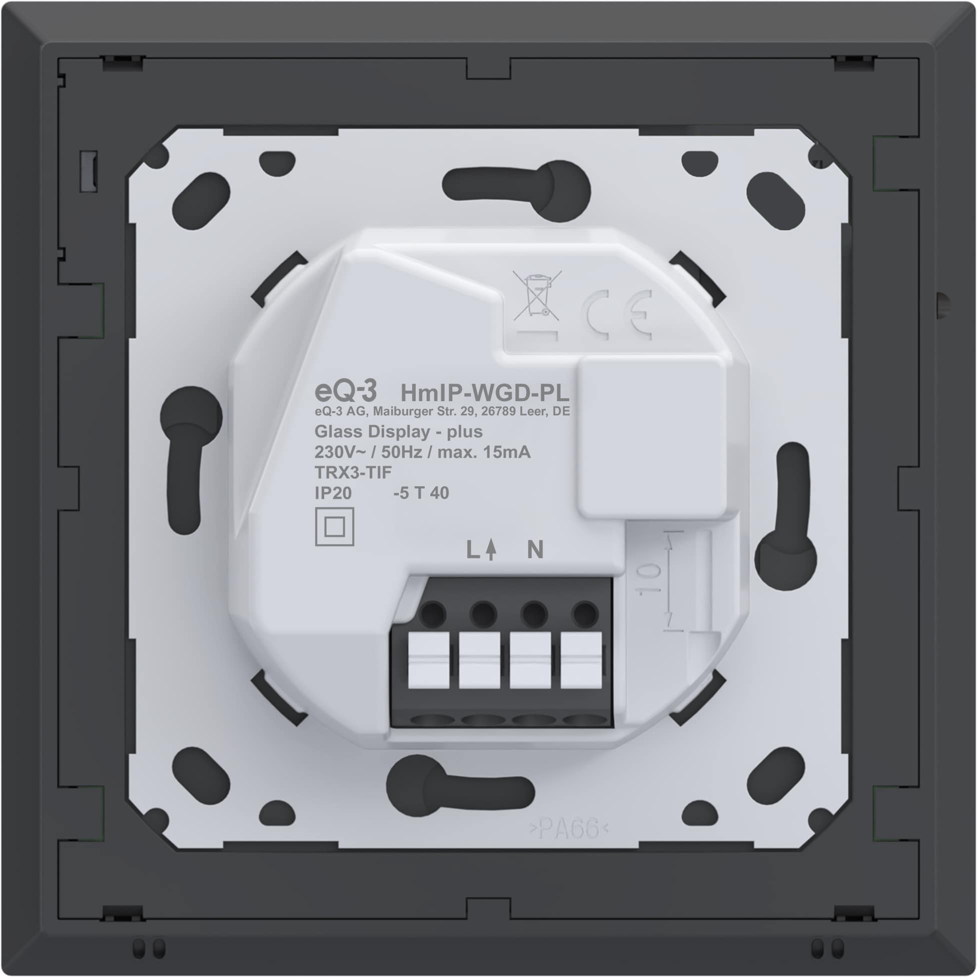HOMEMATIC IP 161937A0, Glasdisplay plus HOMEMATIC IP 161937A0, Glasdisplay plus