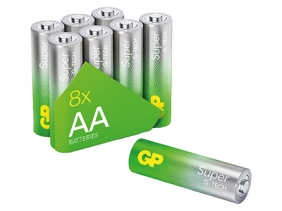 GP AA-Batterie Alkaline Super, 1,5 V, 8 Stück