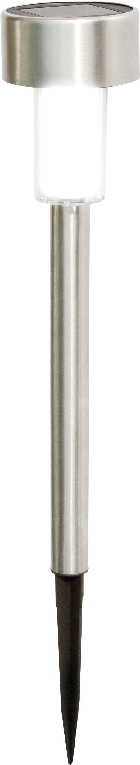 BLULAXA Solar LED-Gartenleuchte 51016, 6500K, IP44, stahlfarbig