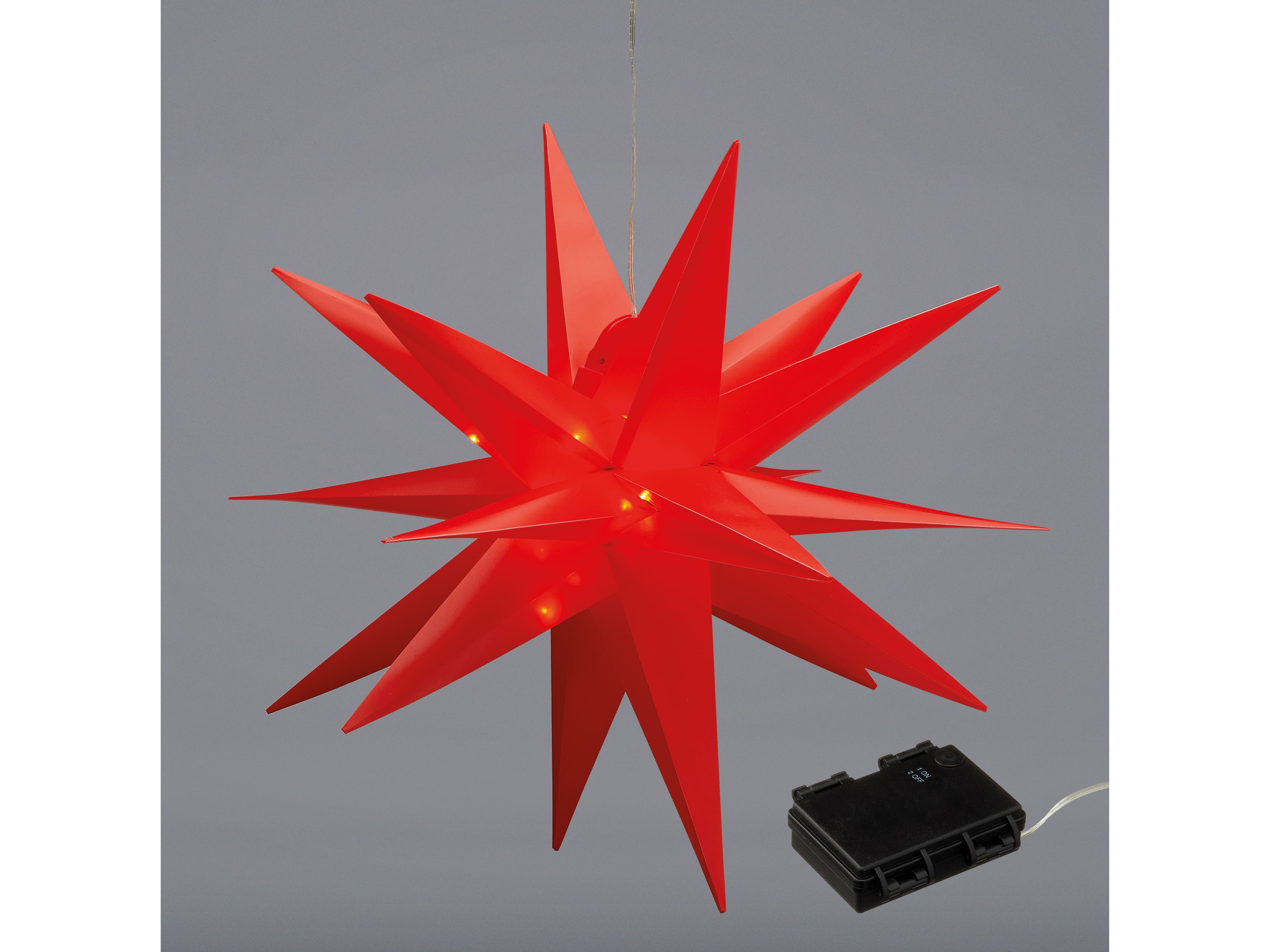 LED-Stern, 40 LEDs, 60 cm, Outdoor, faltbar, rot