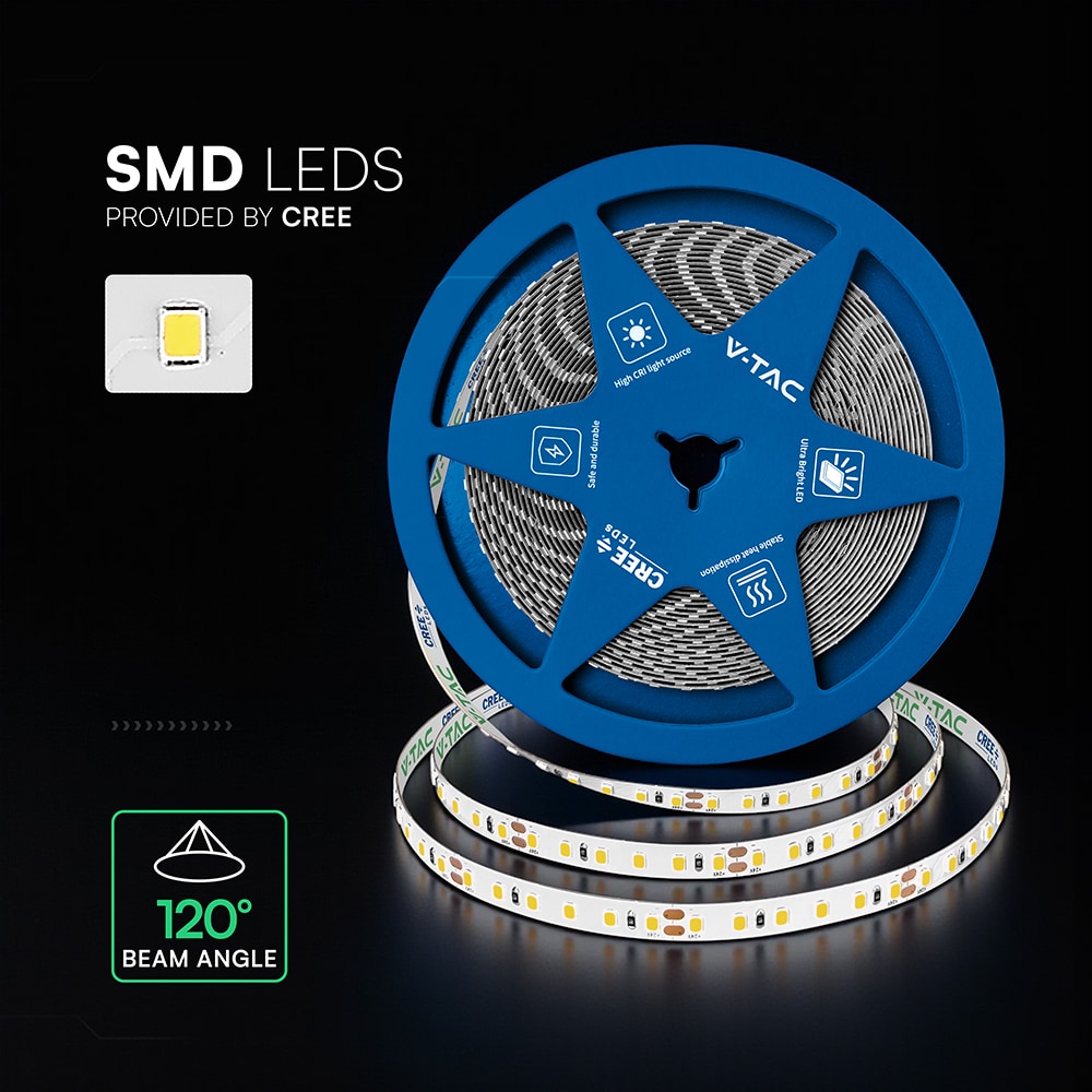 V-TAC LED-Stripe VT-2126246, 100W, EEK: F, 1000lm, 6500K, 120°, 24V, 10m