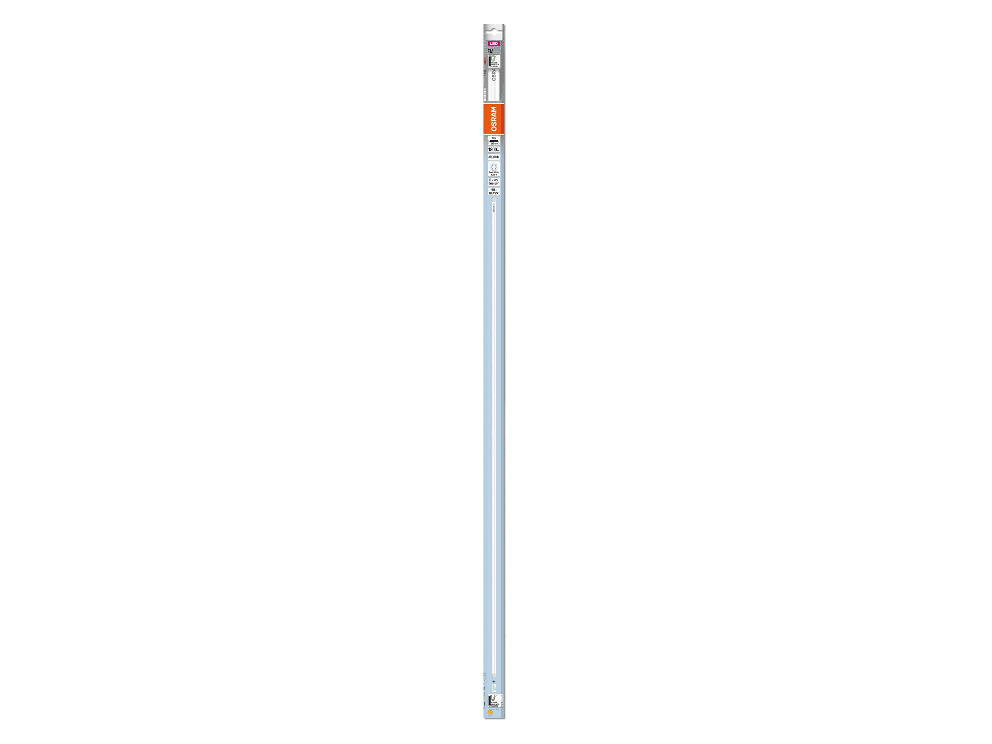 OSRAM LED-Röhre, T8, 1200mm, G13, EEK: E, 15W, 1800lm, 4000K OSRAM LED-Röhre, T8, 1200mm, G13, EEK: E, 15W, 1800lm, 4000K