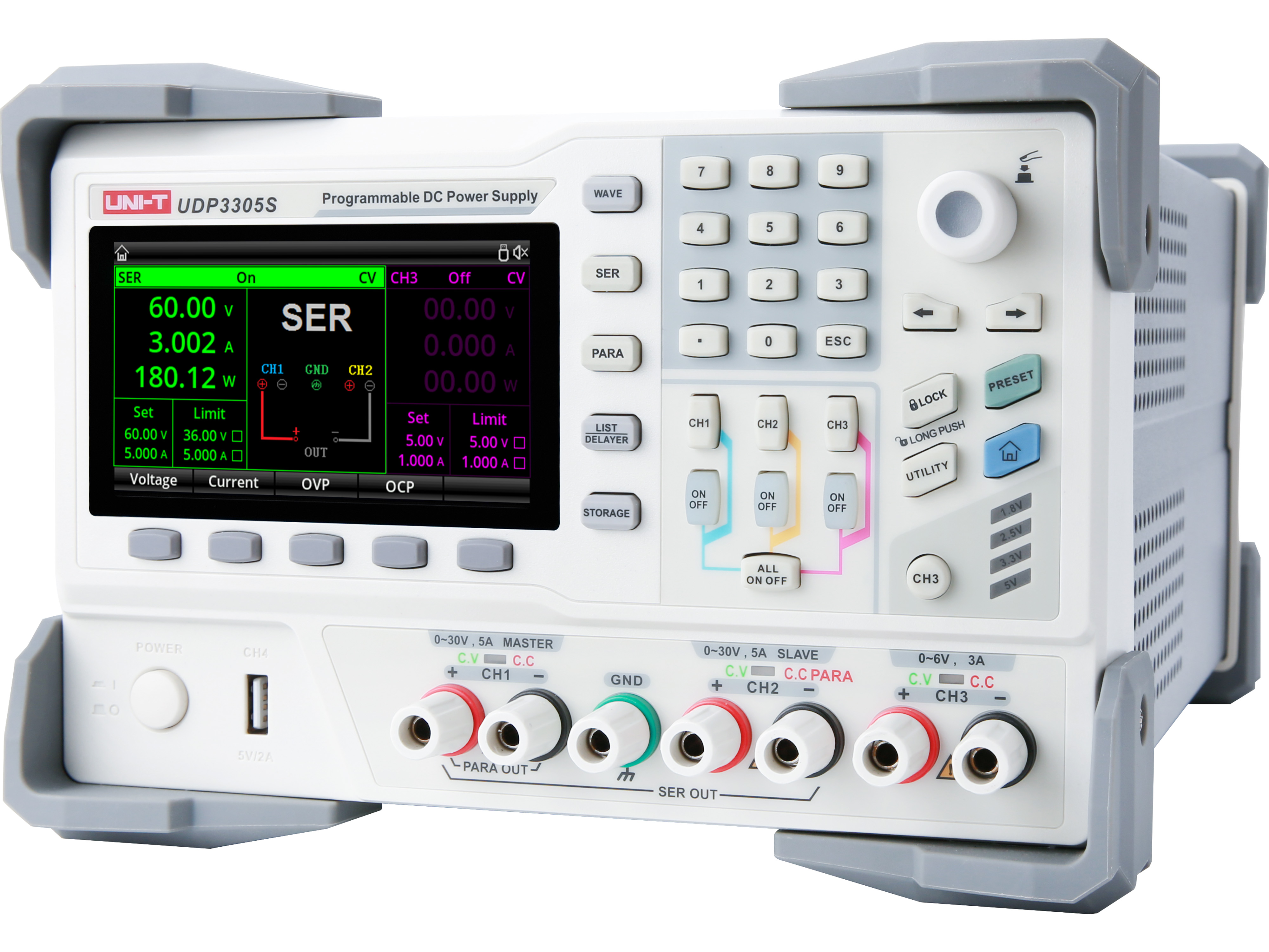 UNI-T Labornetzgerät, UDP3305S, 4 Kanal, programmierbar, 328 W UNI-T Labornetzgerät, UDP3305S, 4 Kanal, programmierbar, 328 W