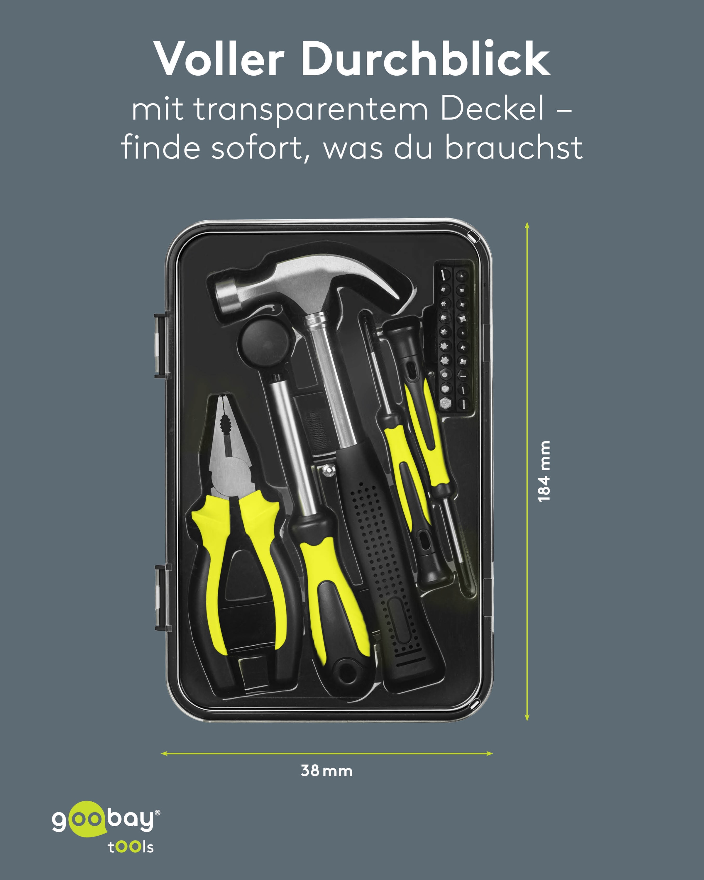 GOOBAY TOOLS Werkzeug-Set Starter, 77845, 26-teilig