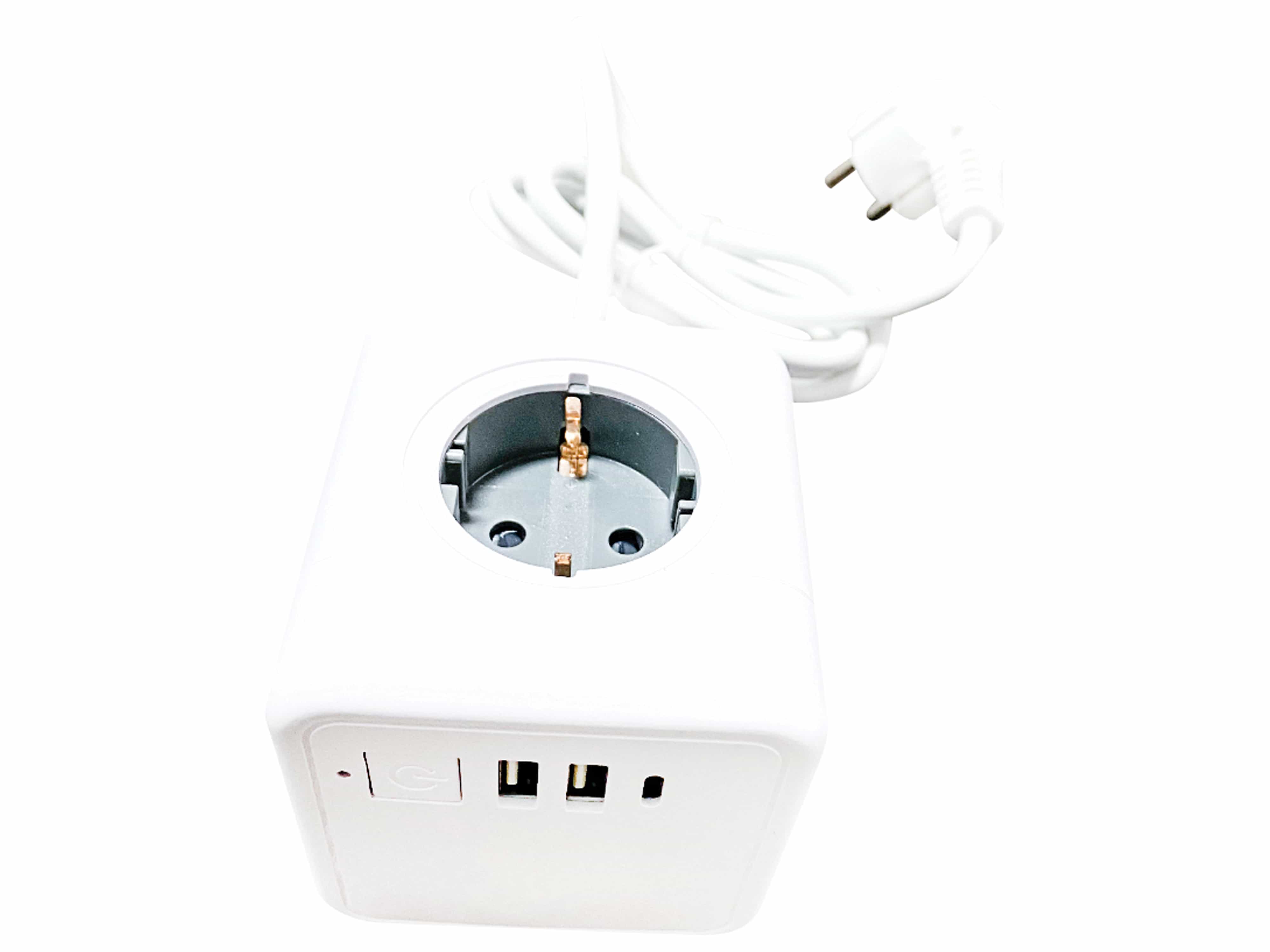 TECHNAXX Steckdosenwürfel Power Cube TX-195, 4-fach, 2x USB-A, 1x USB-C