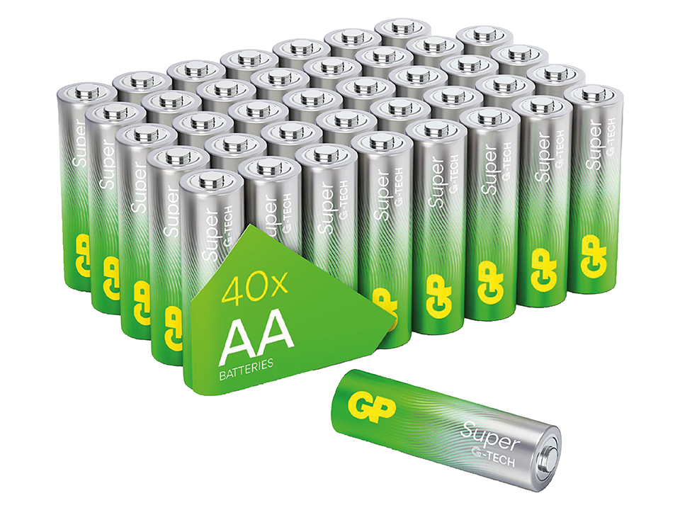 GP Super Alkaline, AA Mignon Batterie, 1,5 V, 40 Stück GP Mignon-Batterie SUPER Alkaline, AA LR06 , 40 Stück