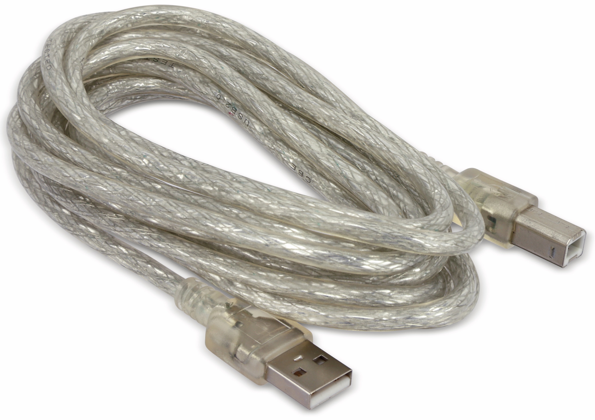 GOOBAY USB 2.0 Anschlusskabel, 3 m, transparent GOOBAY USB 2.0 Anschlusskabel, 3 m, transparent