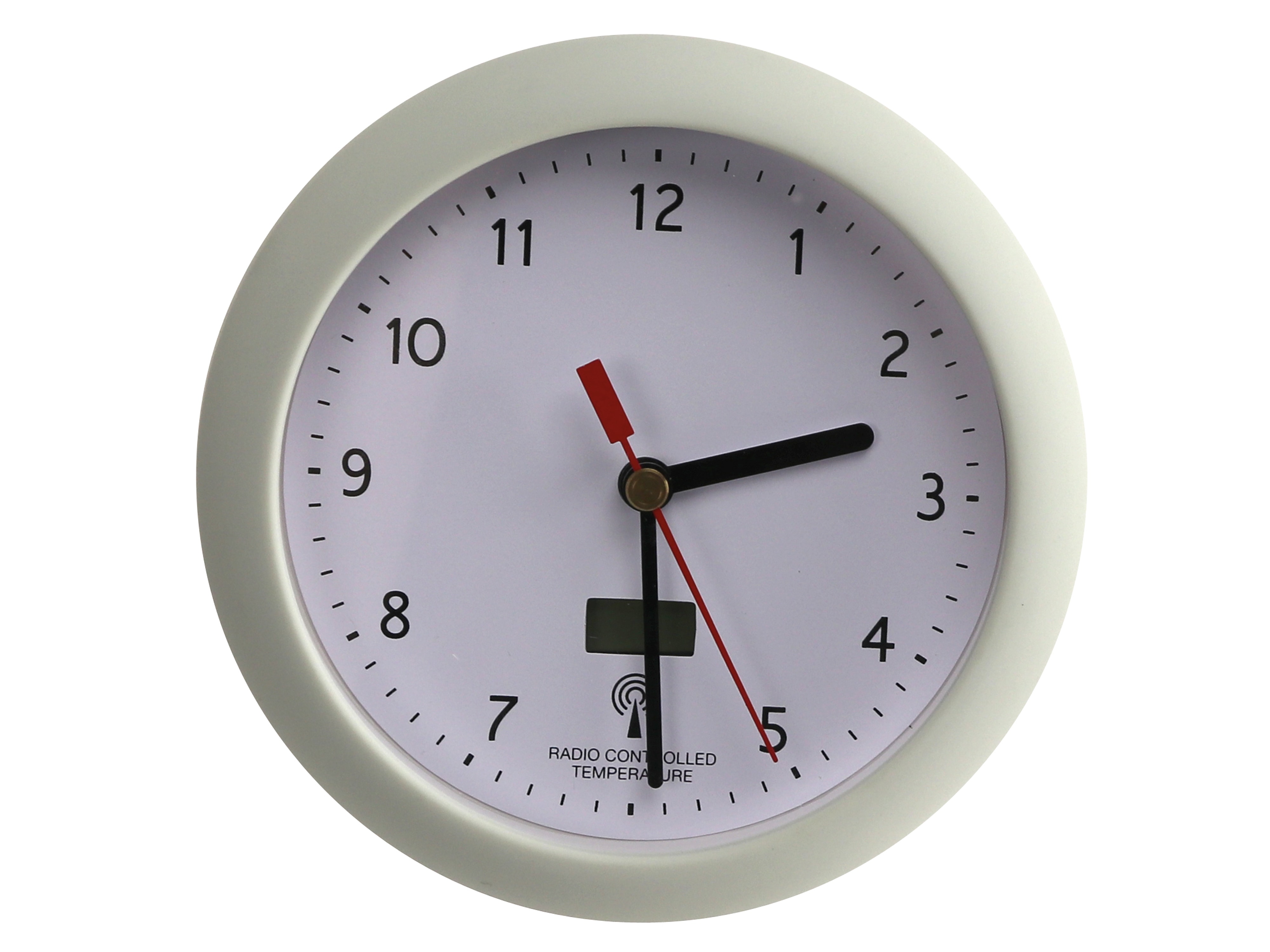 Funk-Baduhr, GT-WC-BC-03, grau, Ziffernblatt weiß, B-Ware