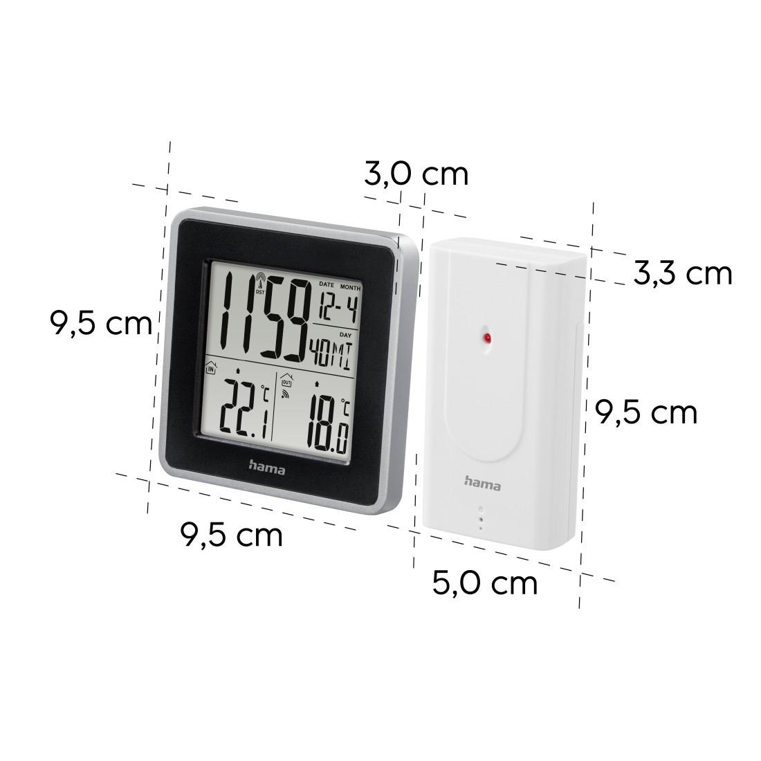 HAMA Wetterstation EWS Intro, silber/schwarz