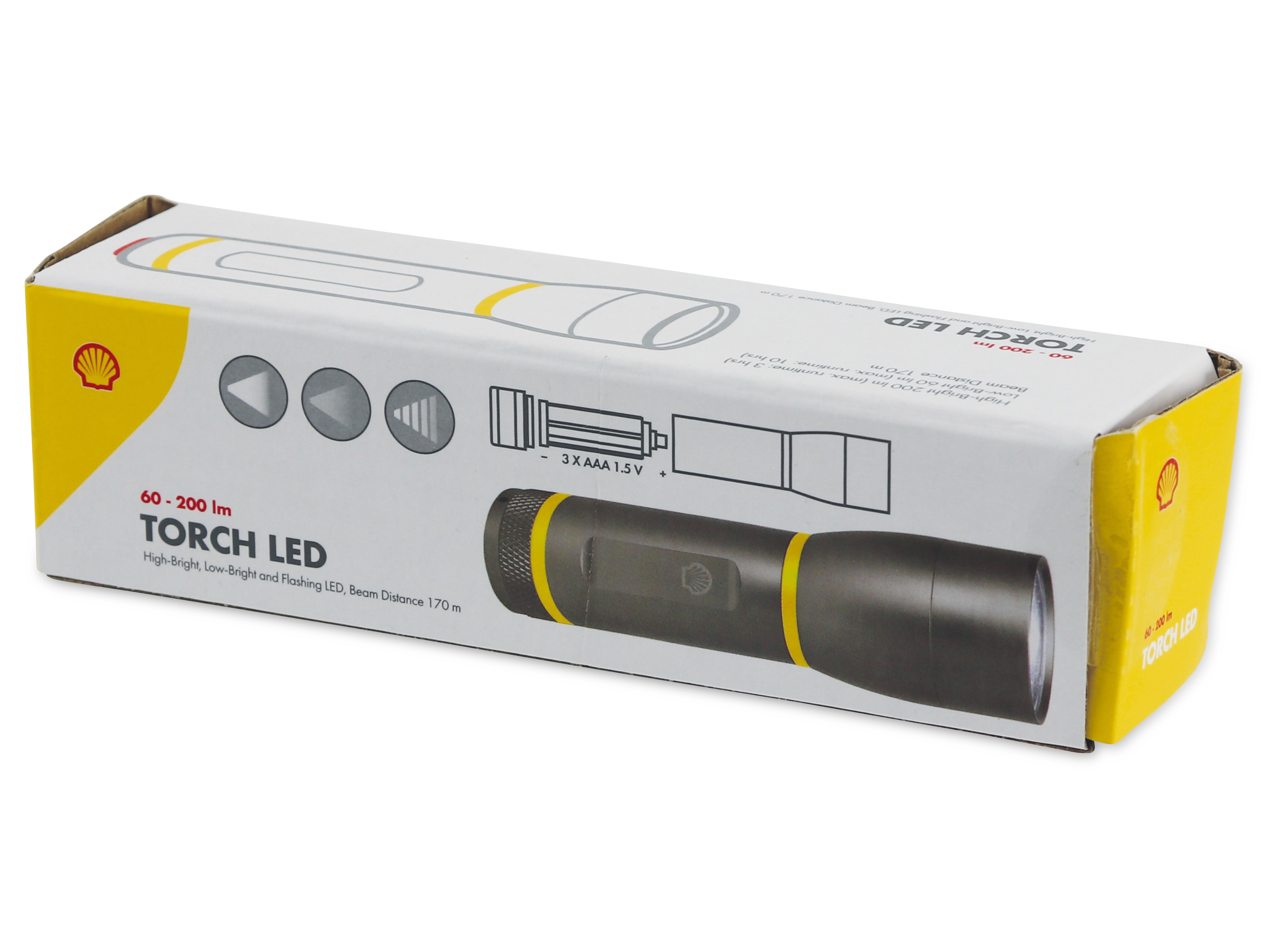 SHELL LED-Taschenlampe, silber
