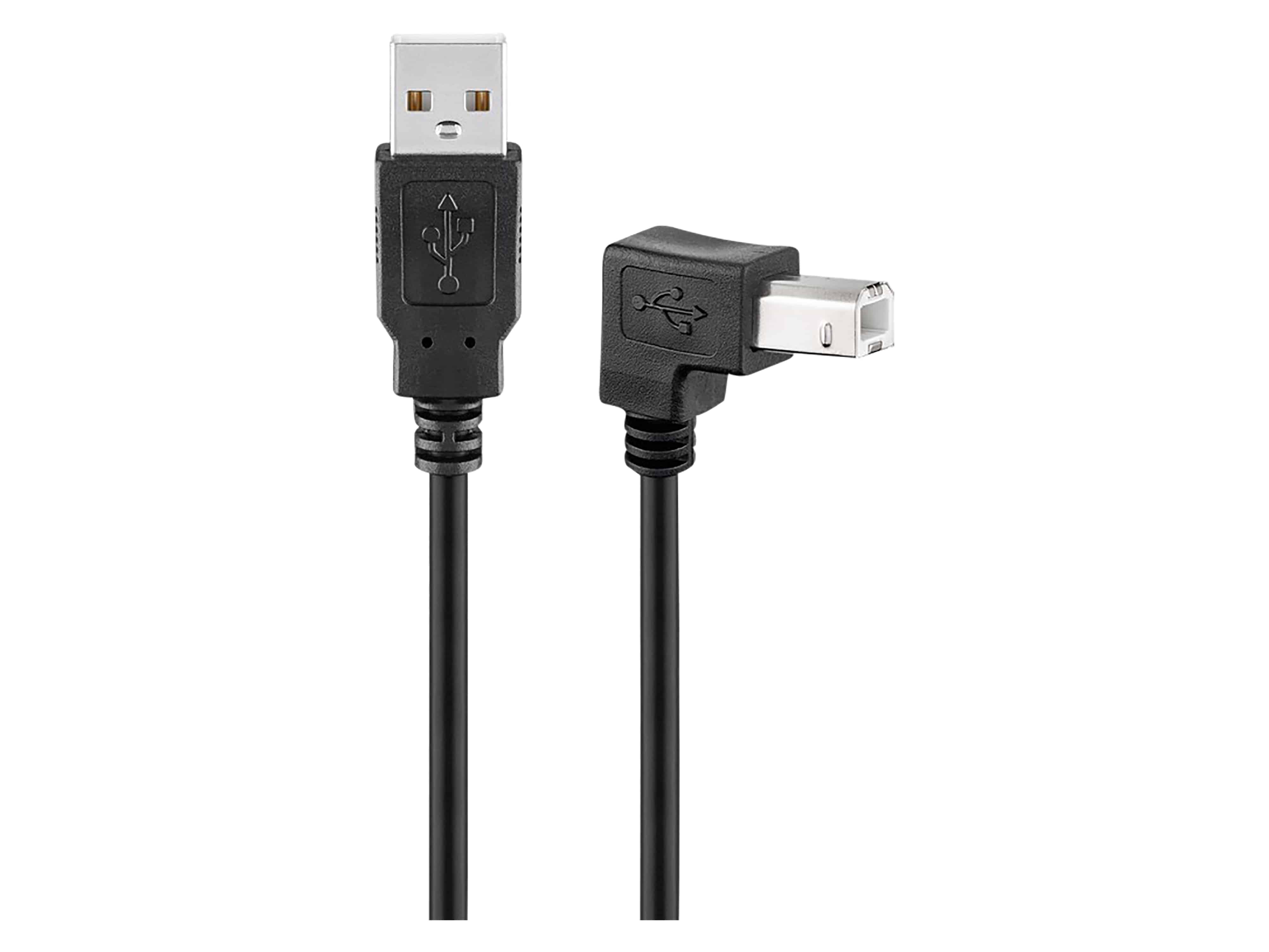 GOOBAY USB 2.0 Hi-Speed Kabel A/B 90° 50856 2m schwarz