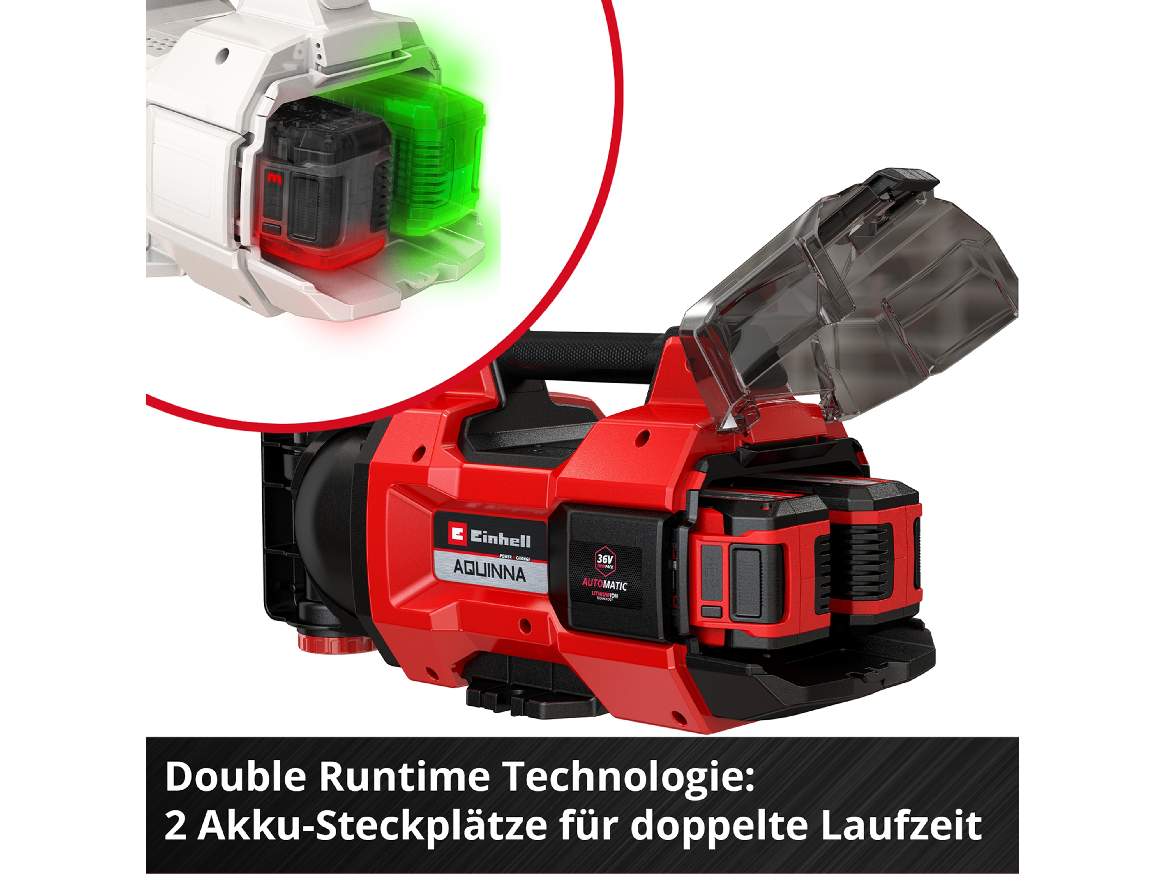 EINHELL Akku-Gartenpumpe Aquinna 18/30 F LED, Solo