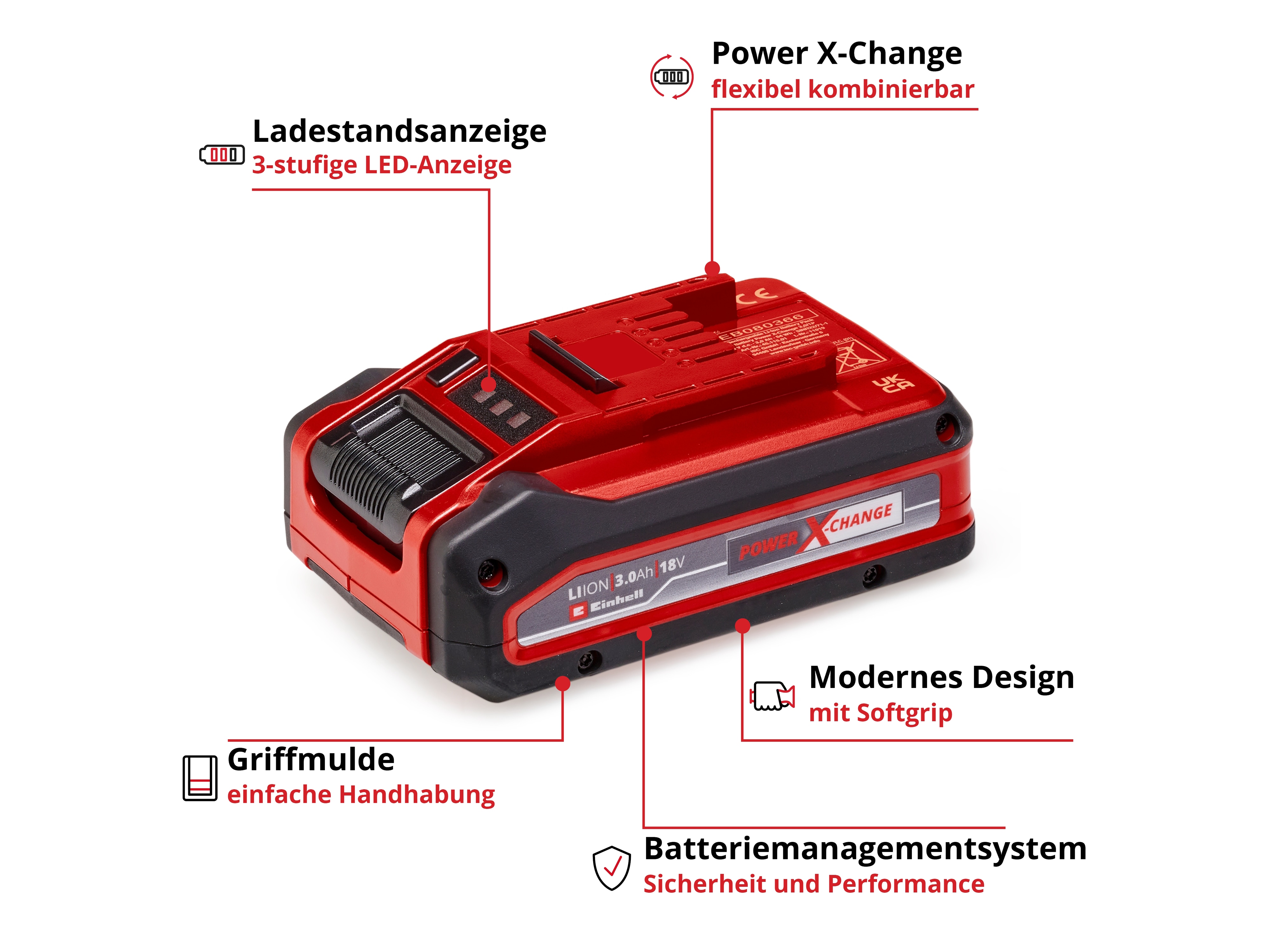 EINHELL Akku 18V 3,0Ah Power X-Change Plus EINHELL Akku 18V 3,0Ah Power X-Change Plus